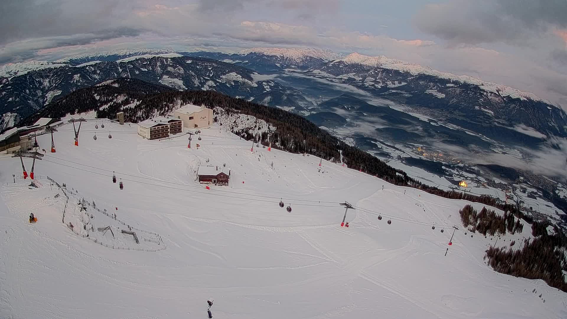 Kronplatz peak Ski resort | view to Bruneck