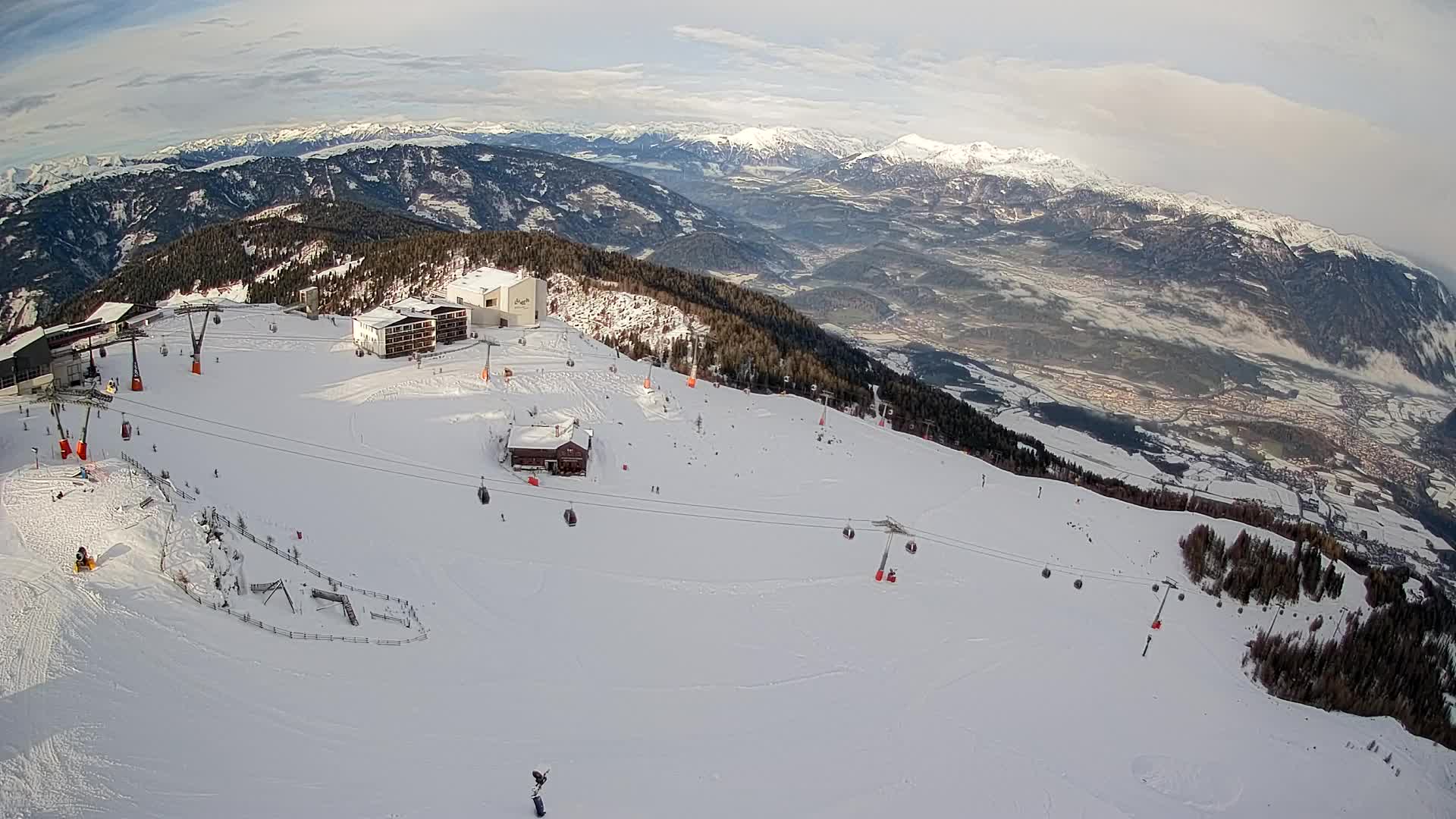 Kronplatz peak Ski resort | view to Bruneck