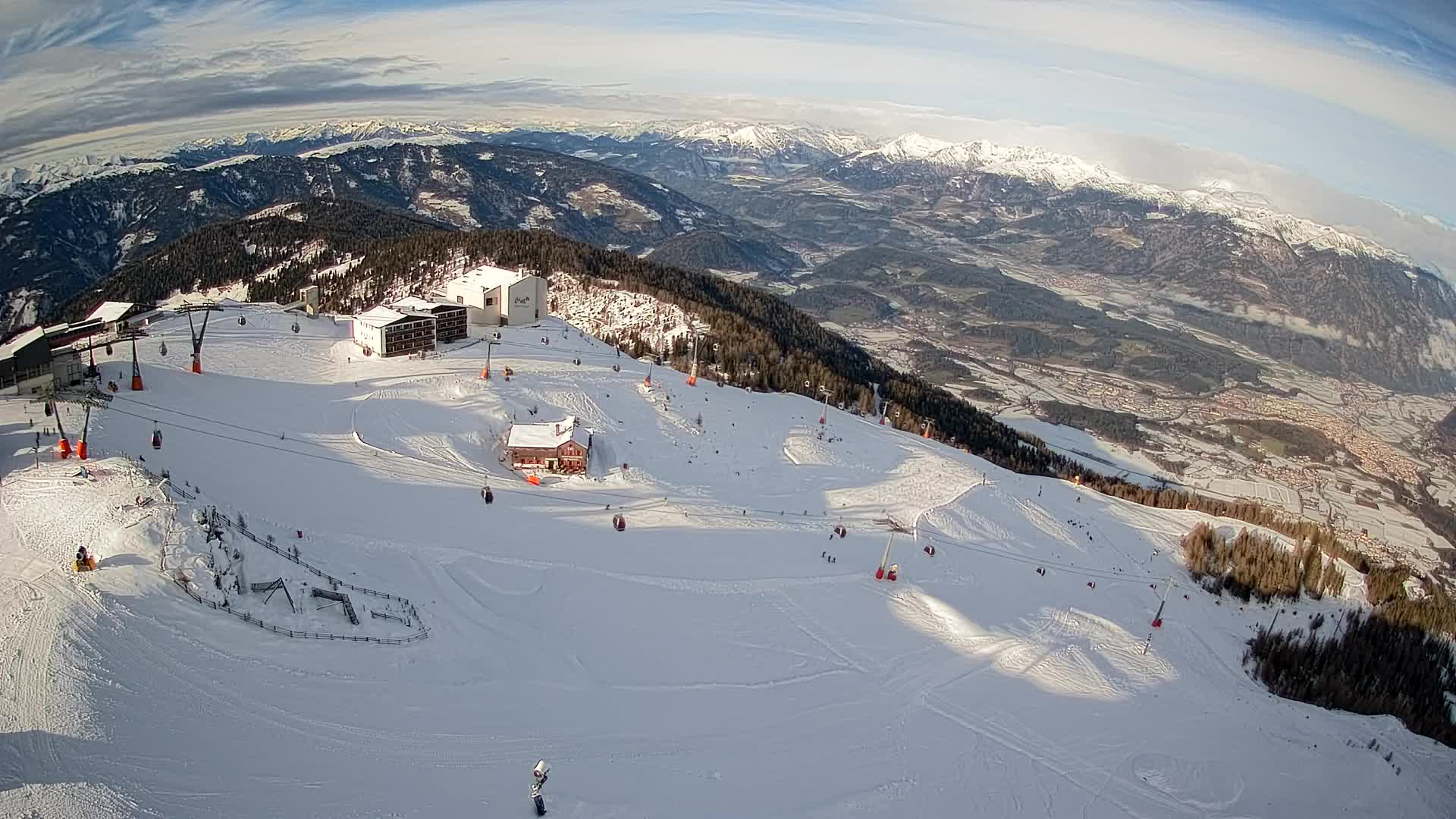 Kronplatz peak Ski resort | view to Bruneck