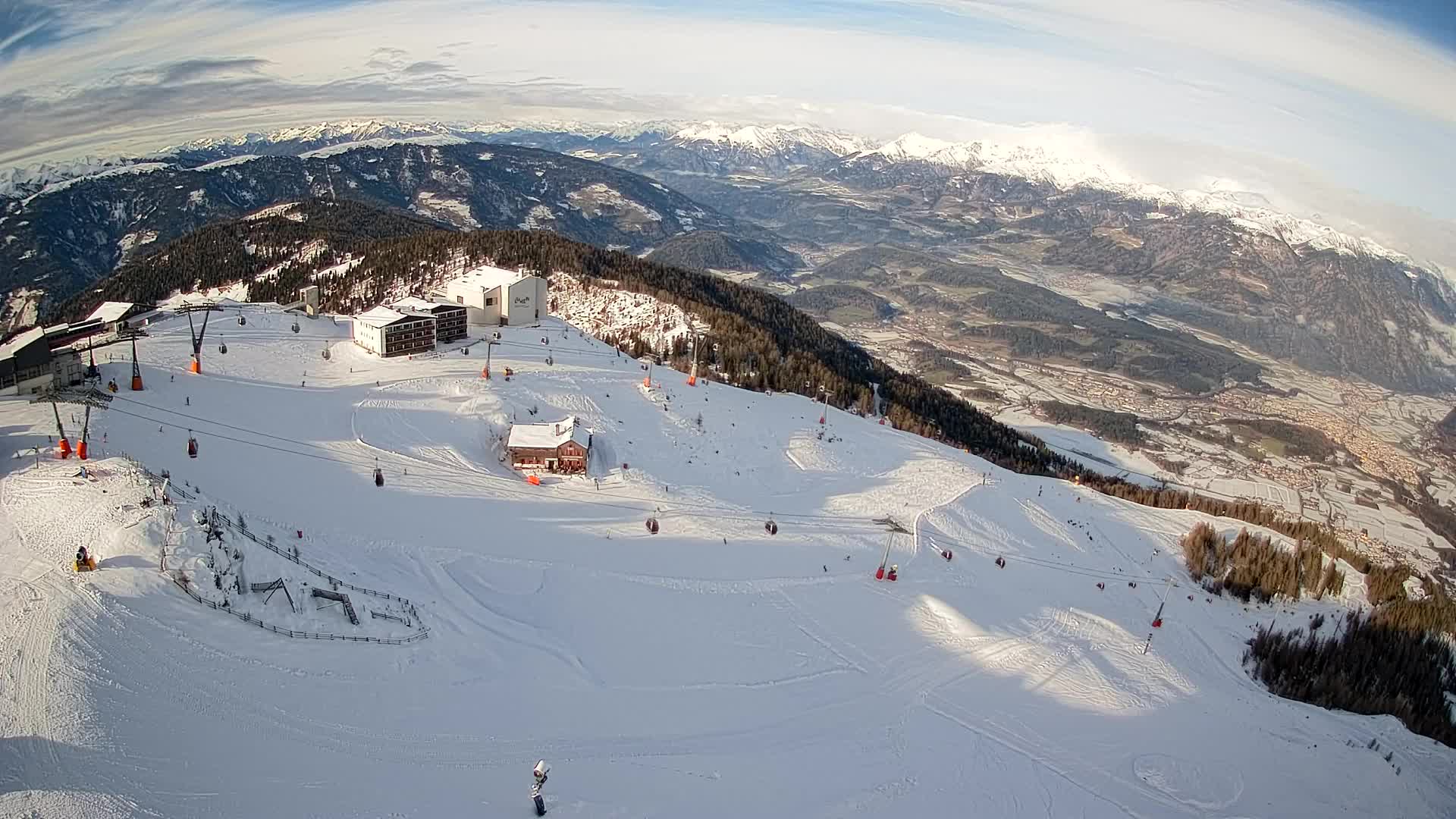 Kronplatz peak Ski resort | view to Bruneck