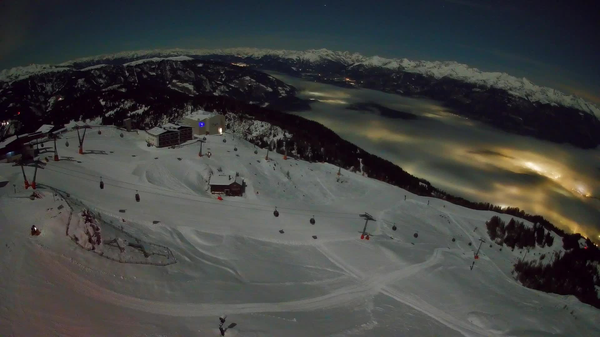 Station de ski Kronplatz sommet | vue sur Brunico