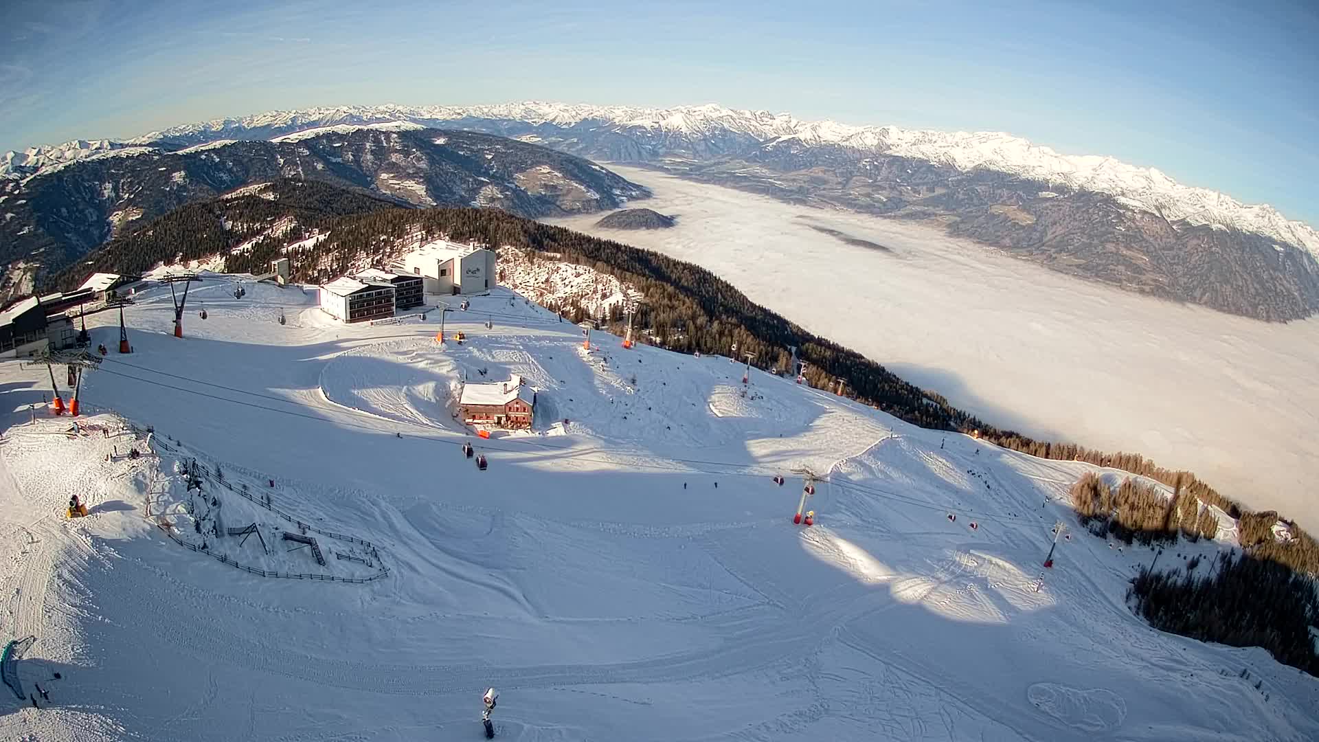 Kronplatz peak Ski resort | view to Bruneck