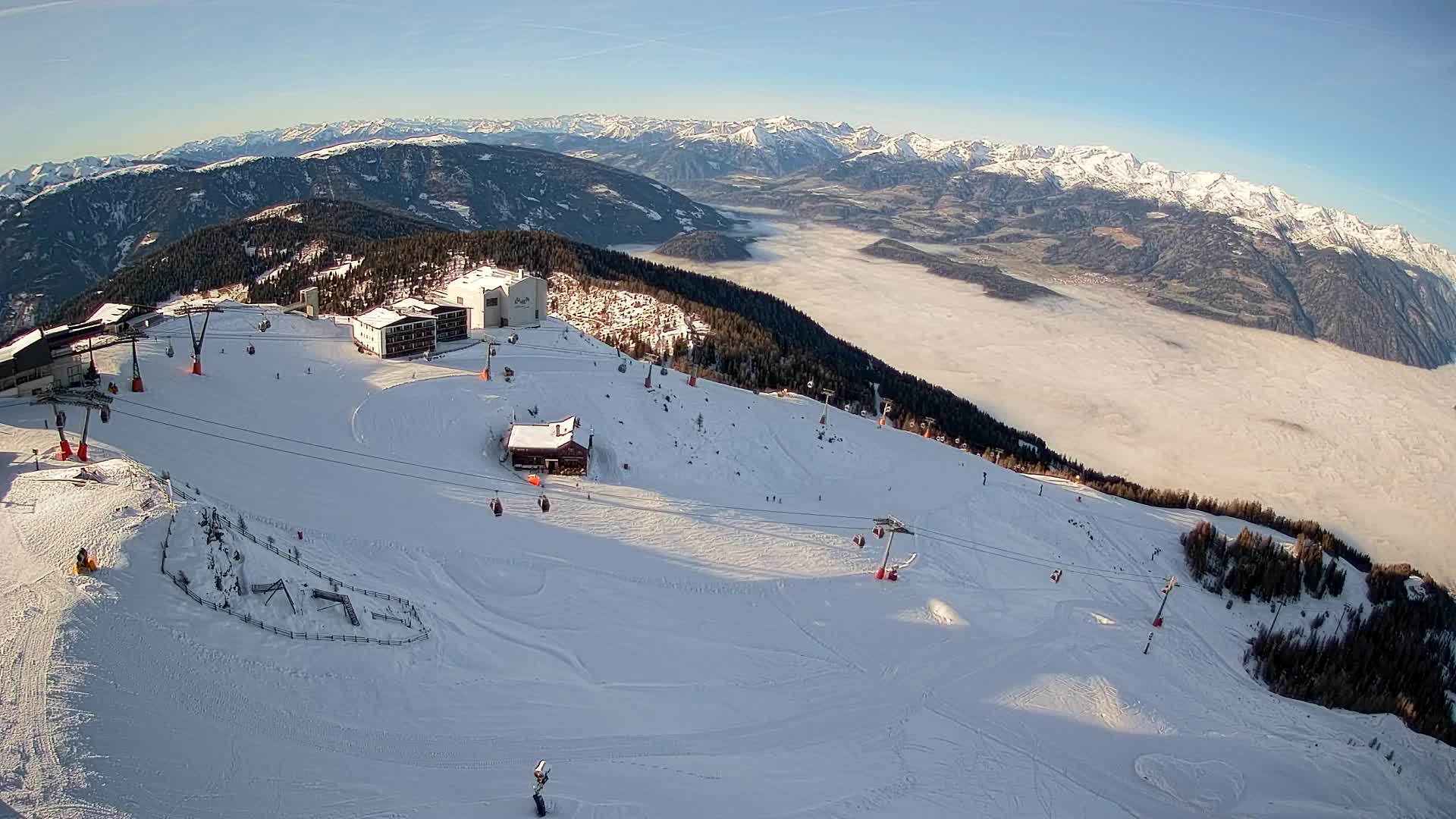 Kronplatz peak Ski resort | view to Bruneck