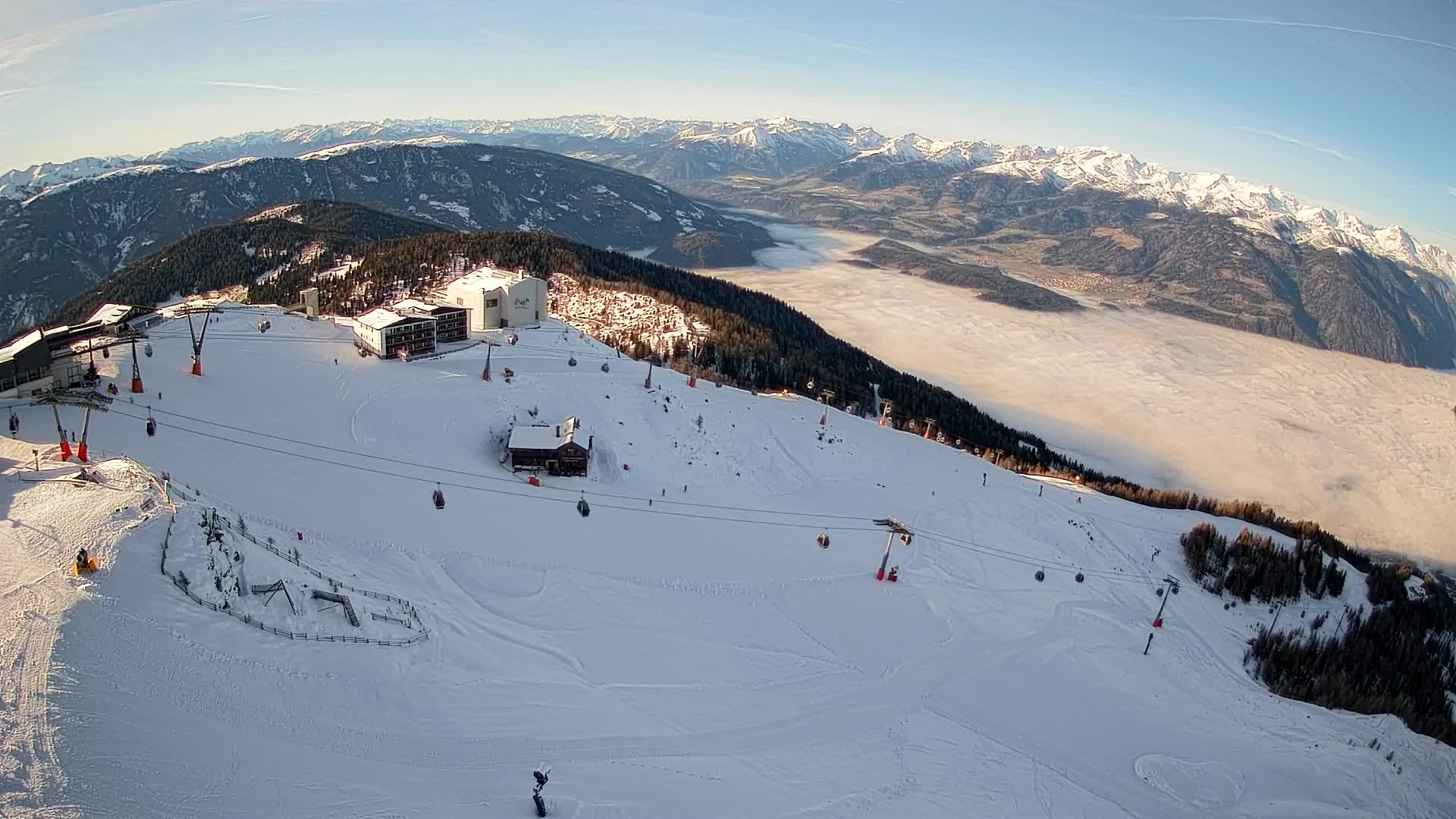 Kronplatz peak Ski resort | view to Bruneck
