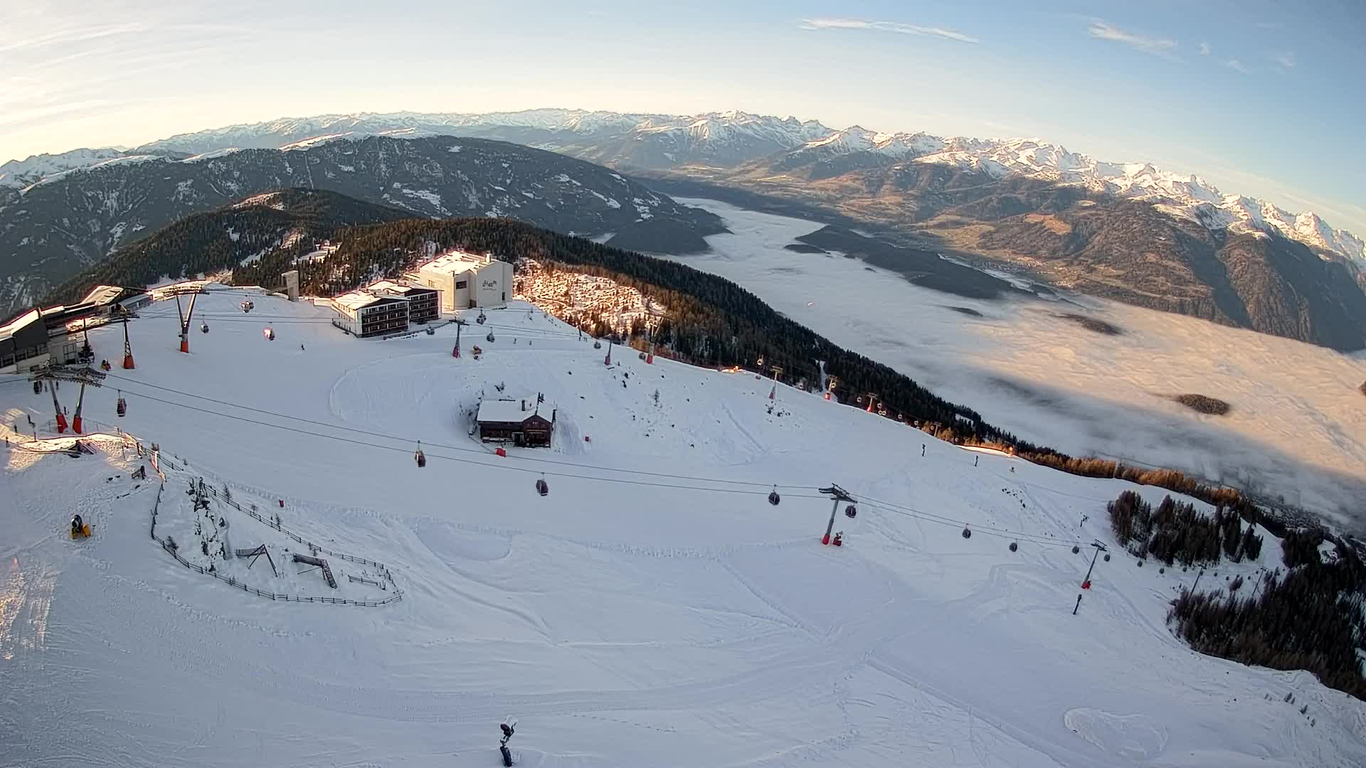 Kronplatz peak Ski resort | view to Bruneck