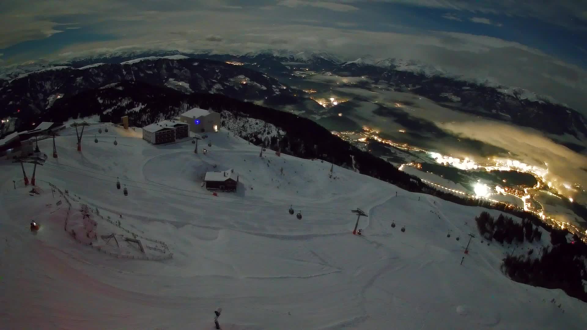 Station de ski Kronplatz sommet | vue sur Brunico