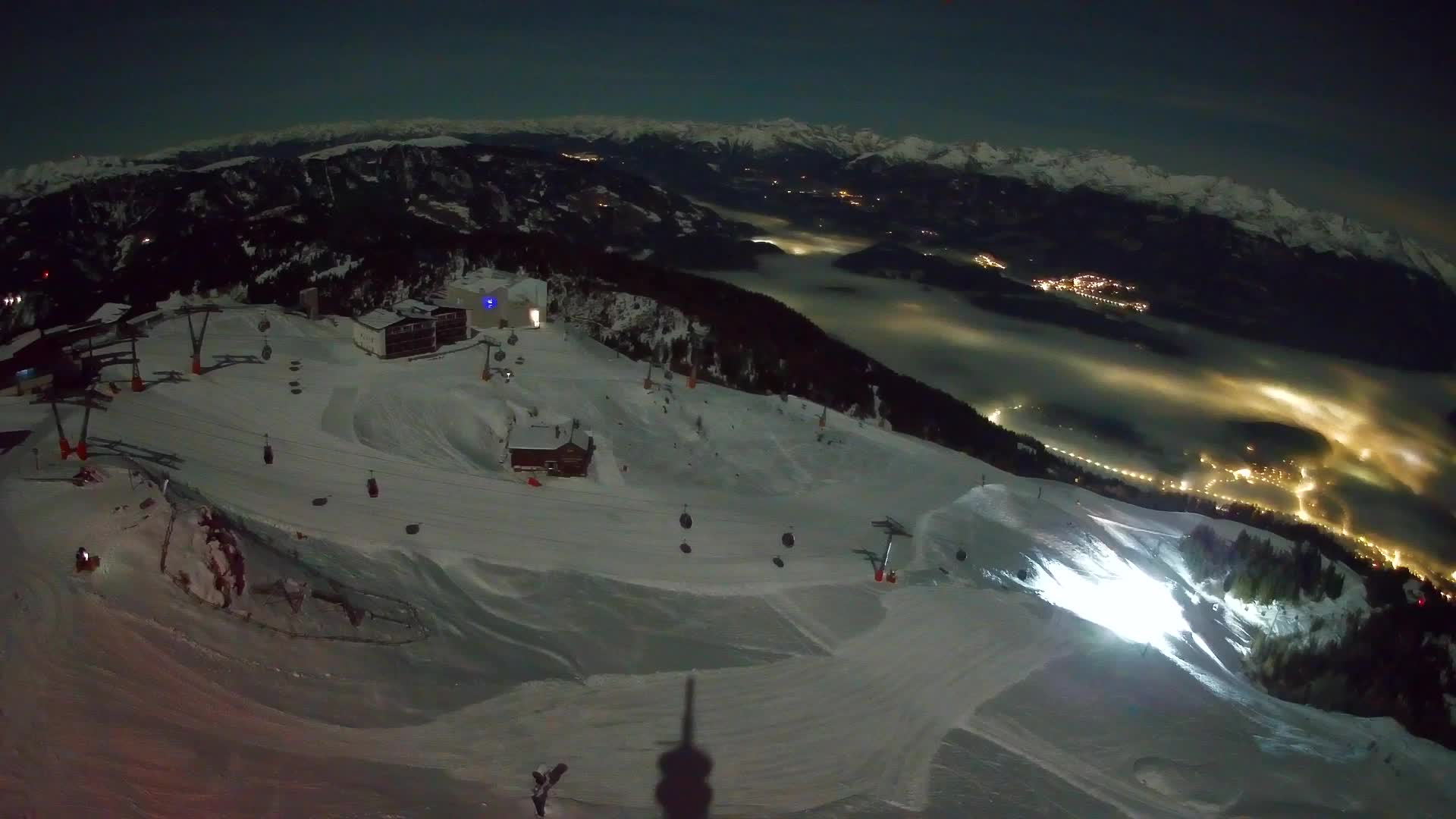 Station de ski Kronplatz sommet | vue sur Brunico