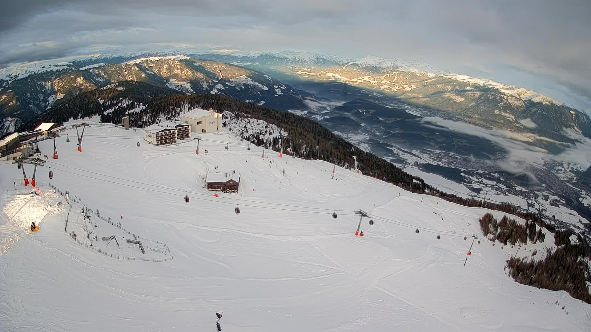 Kronplatz peak Ski resort | view to Bruneck