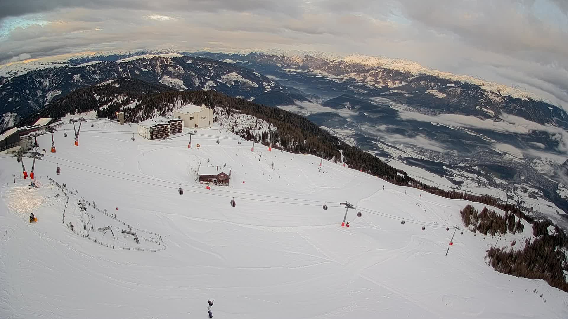 Kronplatz peak Ski resort | view to Bruneck
