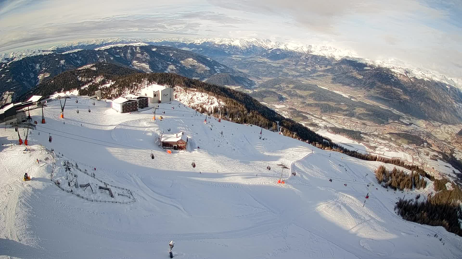 Kronplatz peak Ski resort | view to Bruneck