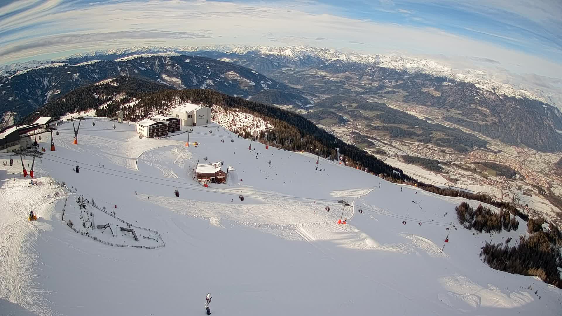 Kronplatz peak Ski resort | view to Bruneck