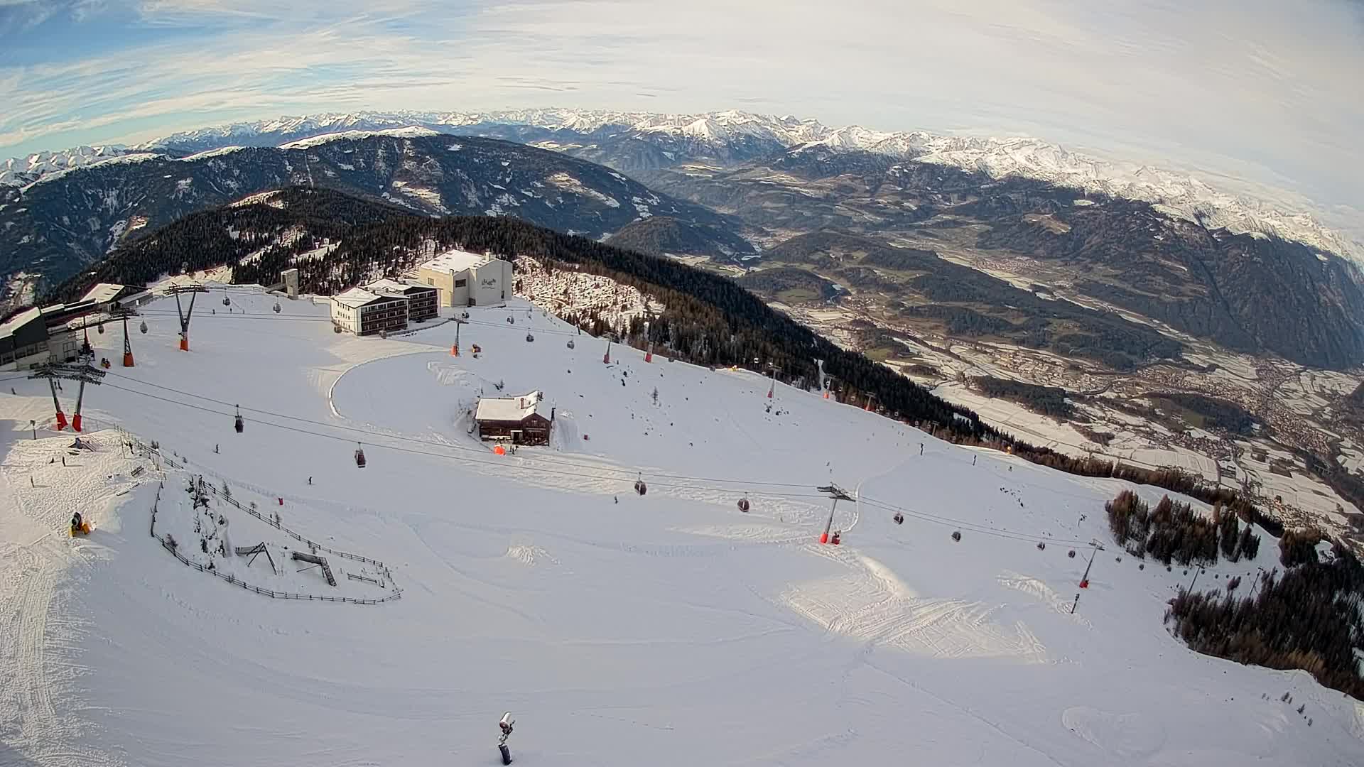 Kronplatz peak Ski resort | view to Bruneck