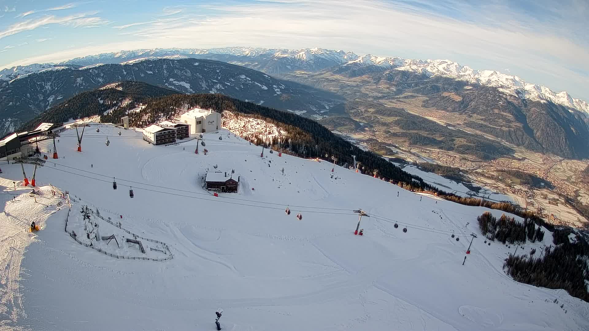 Station de ski Kronplatz sommet | vue sur Brunico