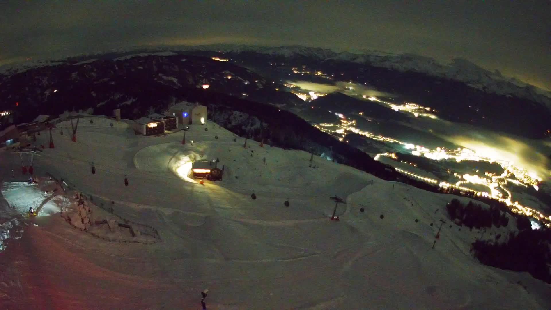 Station de ski Kronplatz sommet | vue sur Brunico