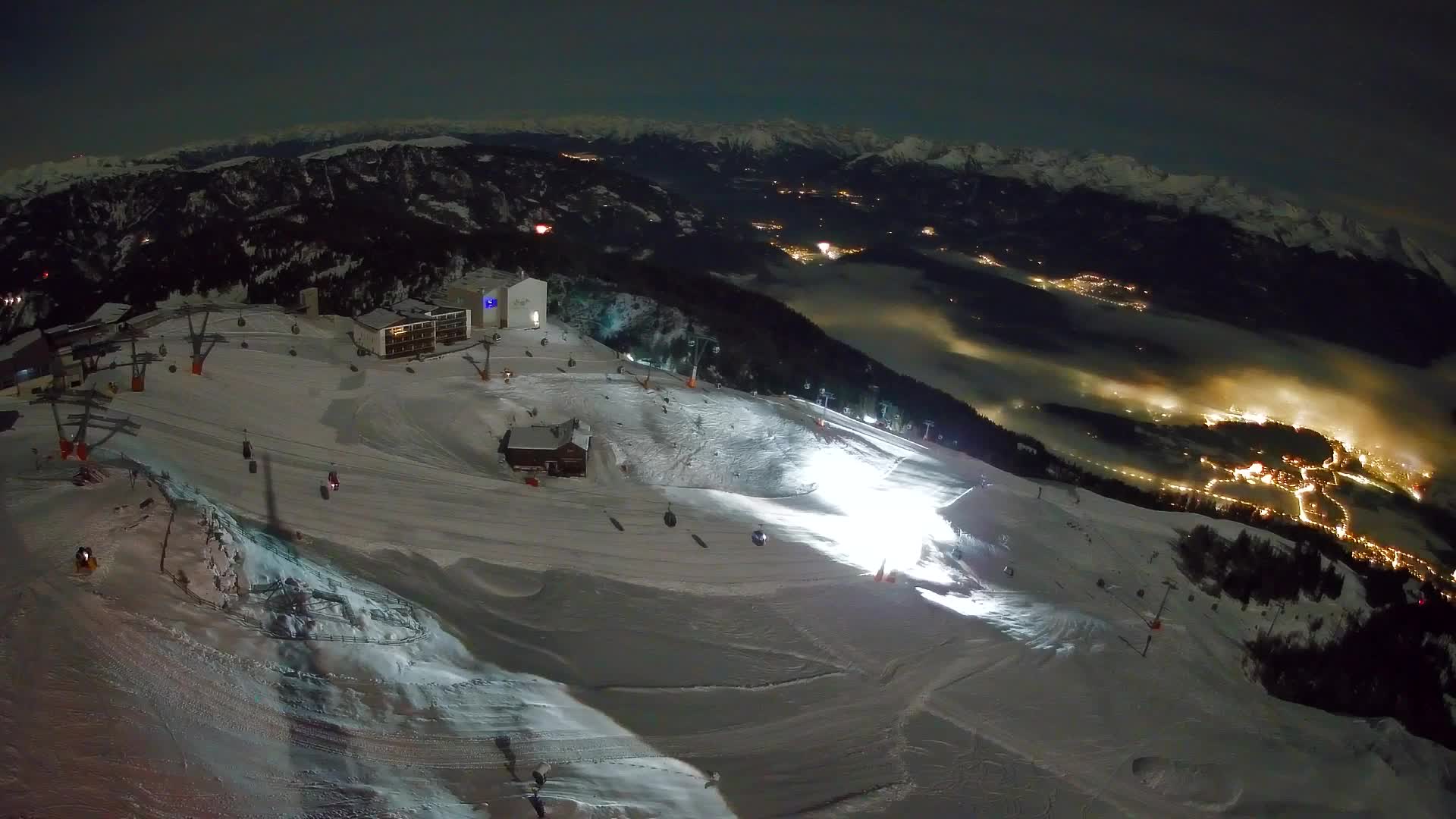 Station de ski Kronplatz sommet | vue sur Brunico