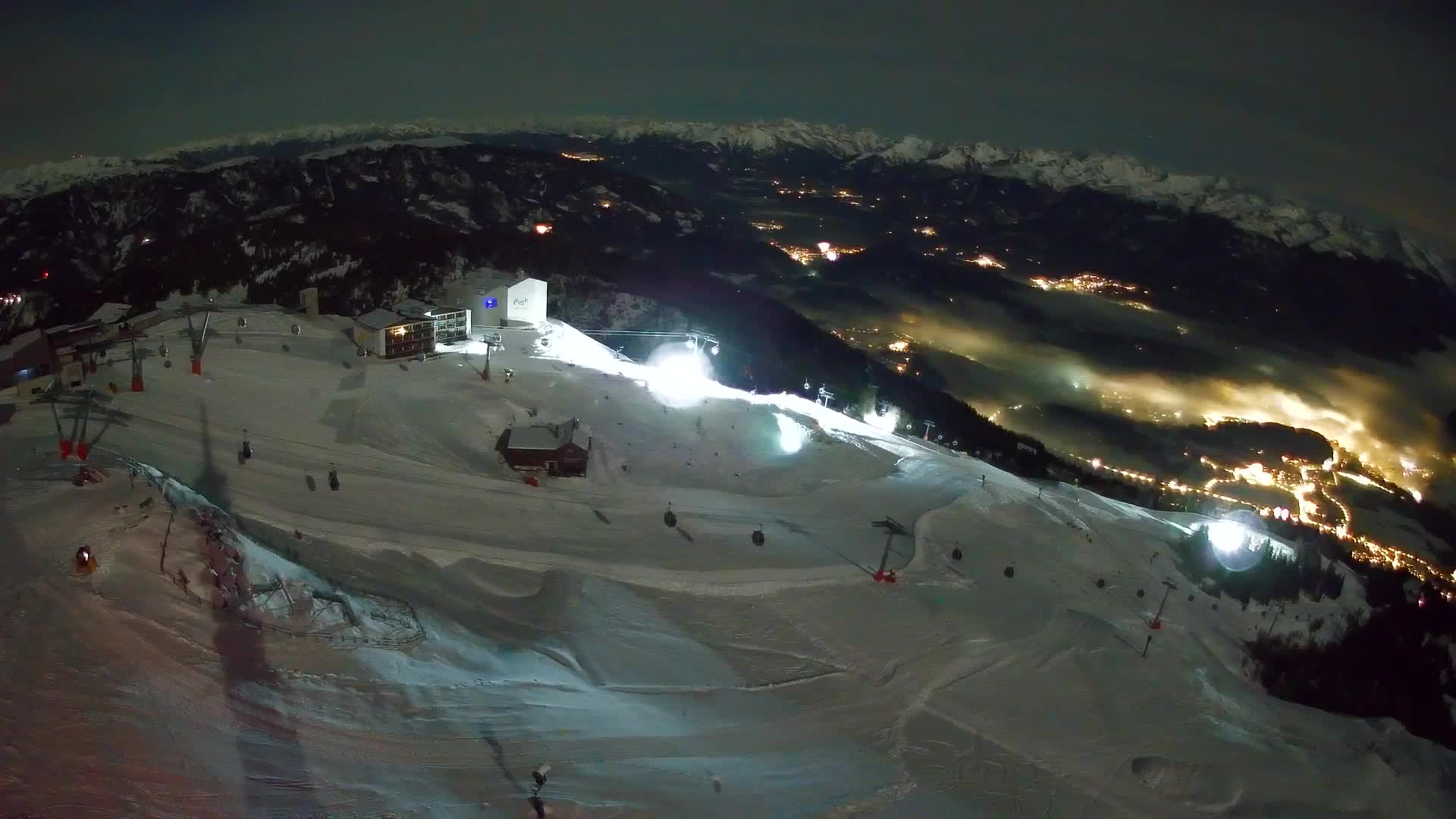 Station de ski Kronplatz sommet | vue sur Brunico