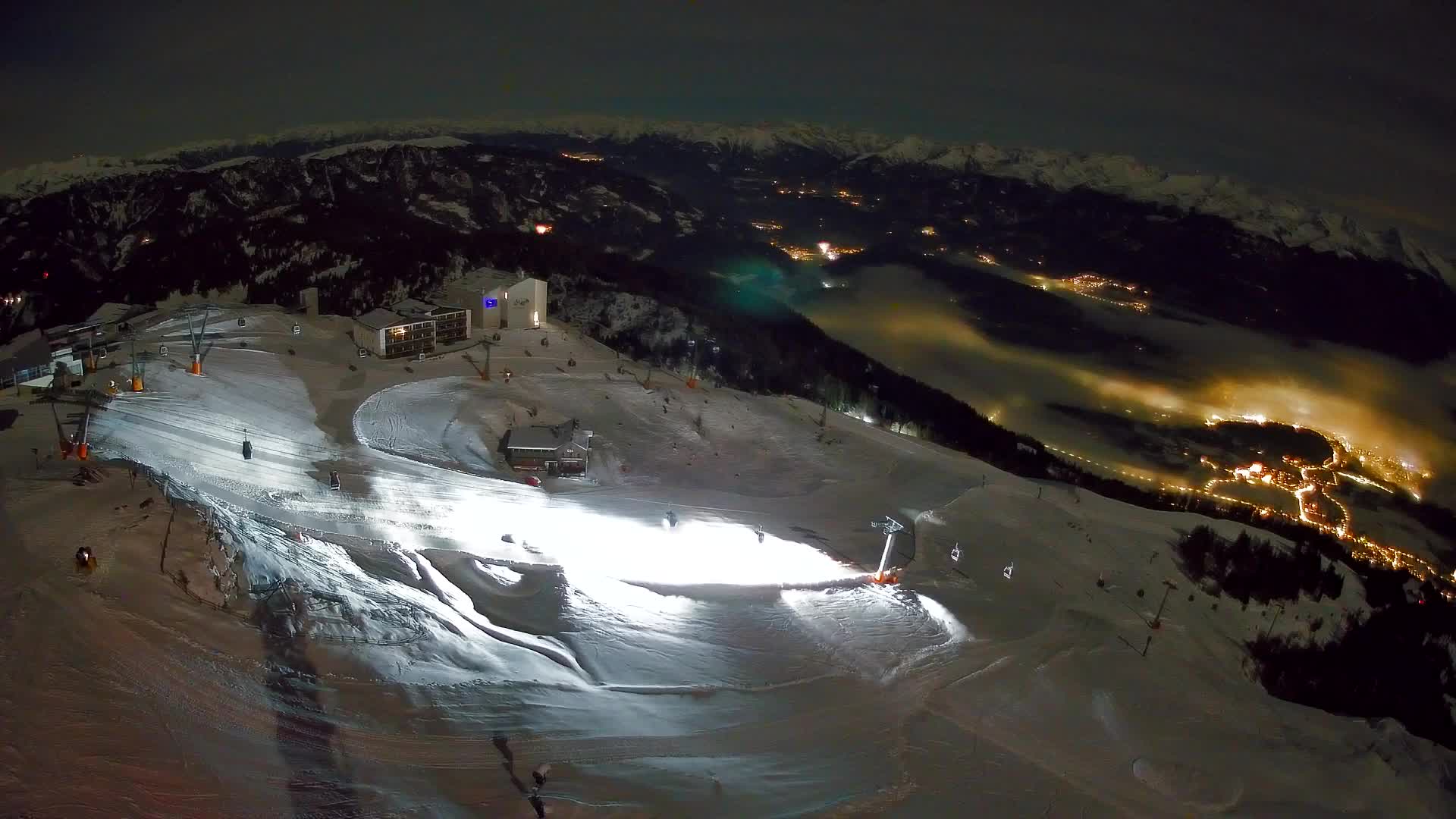 Station de ski Kronplatz sommet | vue sur Brunico