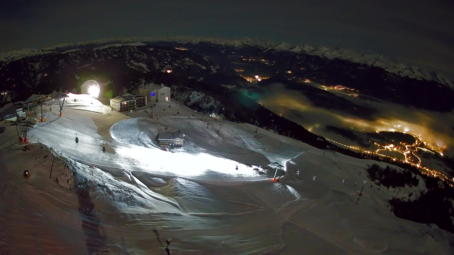 Station de ski Kronplatz sommet | vue sur Brunico