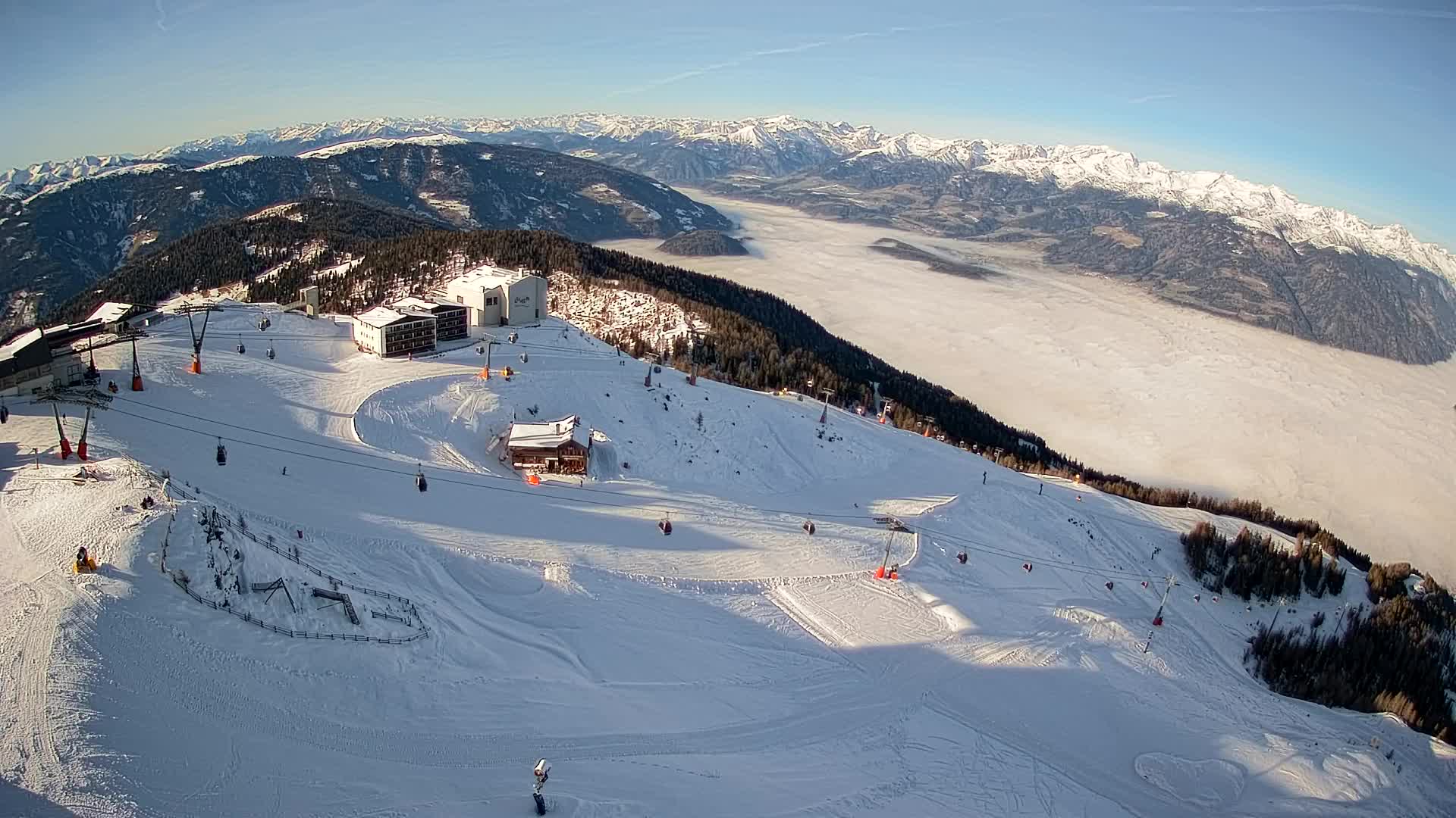 Kronplatz peak Ski resort | view to Bruneck