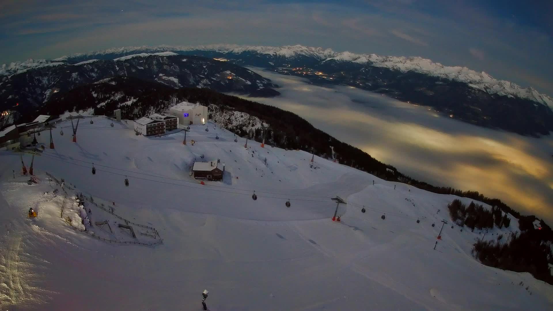 Kronplatz peak Ski resort | view to Bruneck