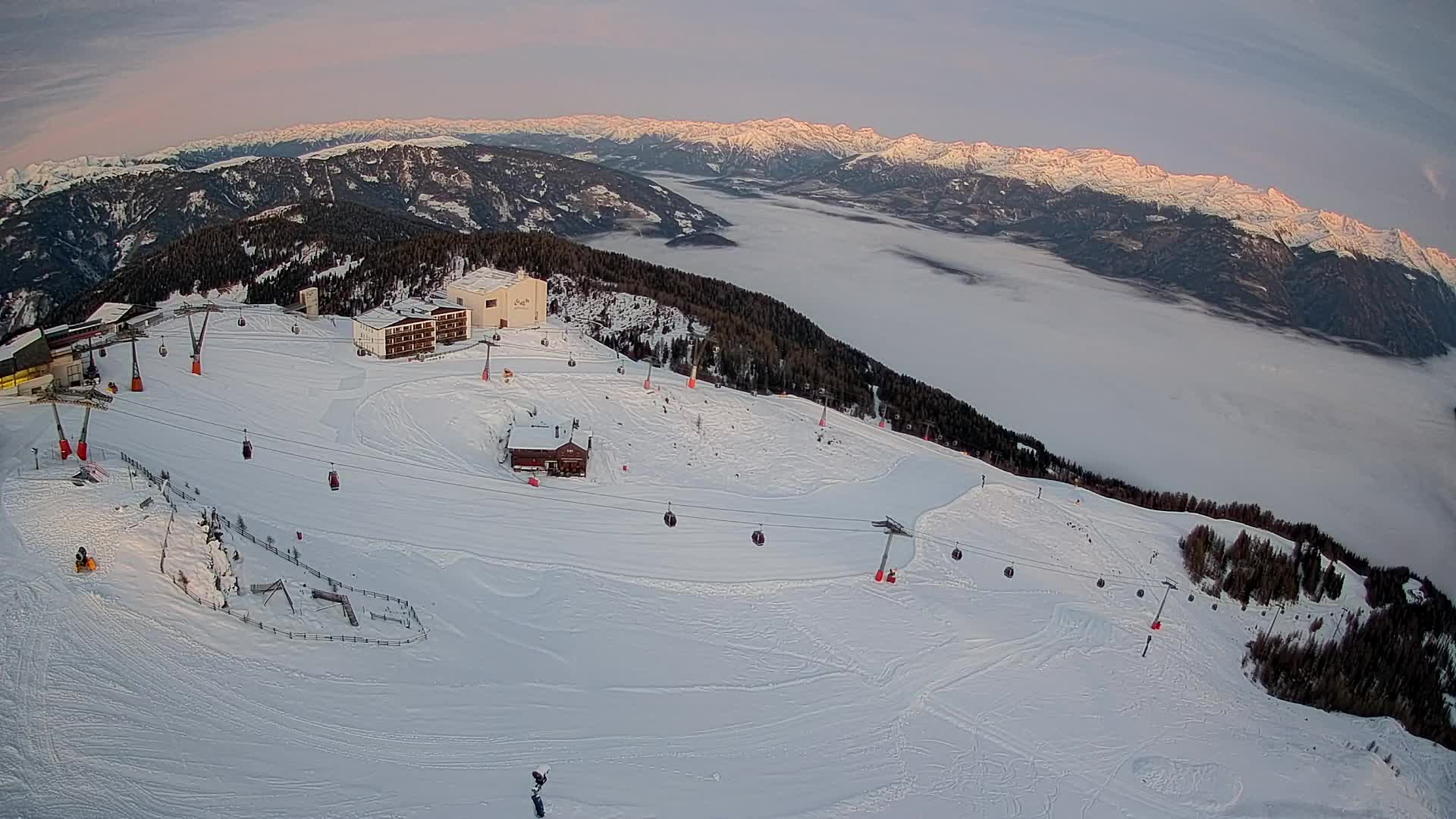 Kronplatz peak Ski resort | view to Bruneck