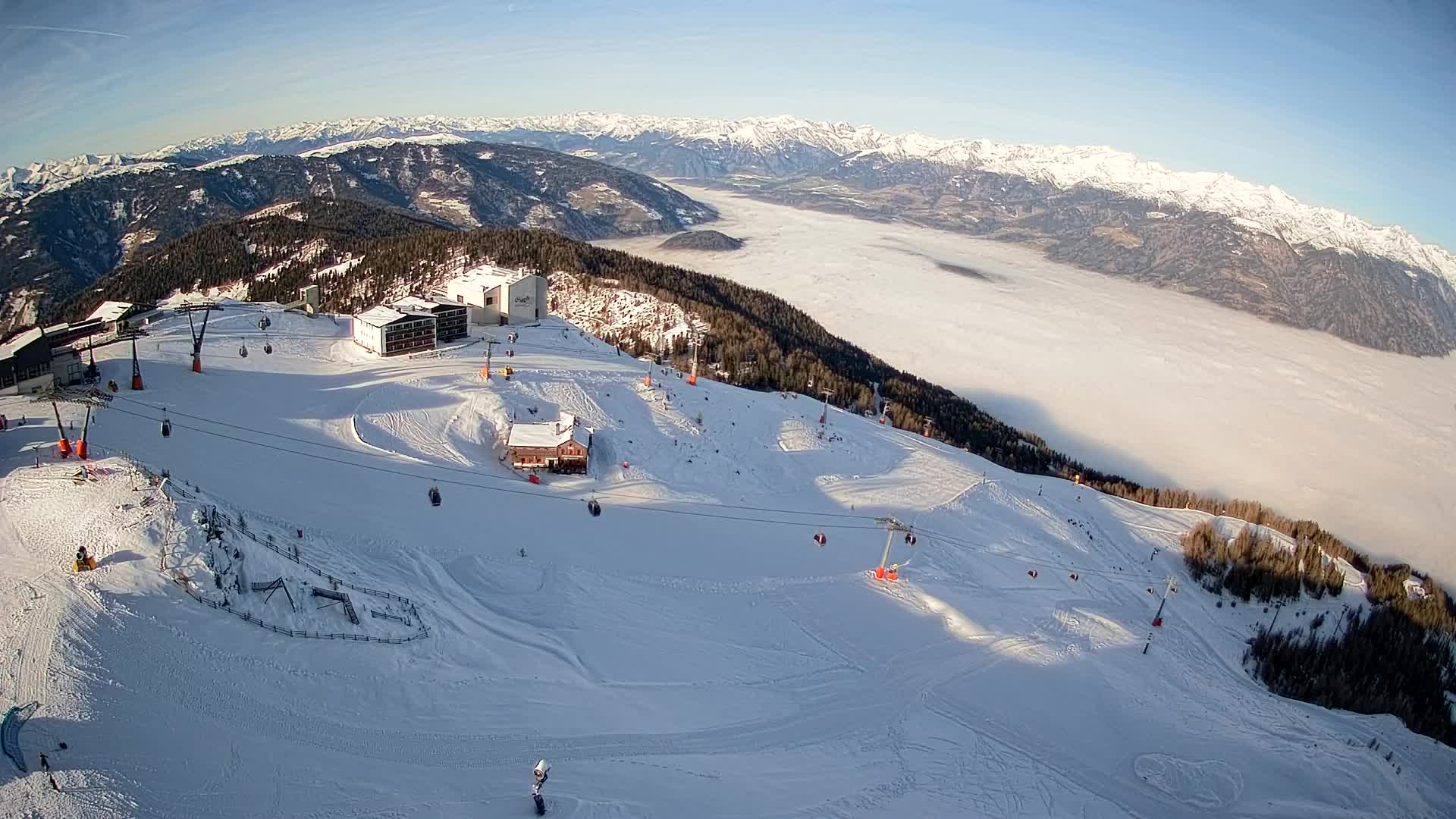 Kronplatz peak Ski resort | view to Bruneck