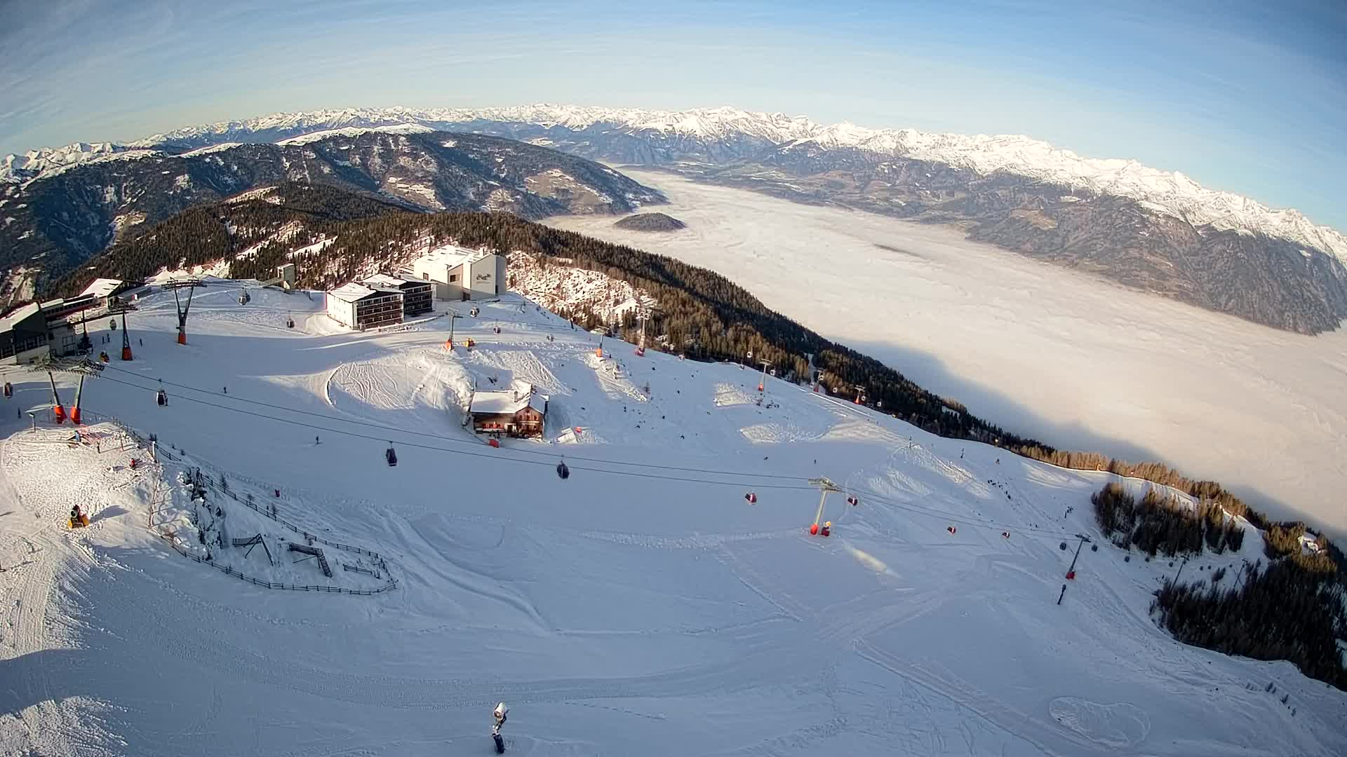 Kronplatz peak Ski resort | view to Bruneck