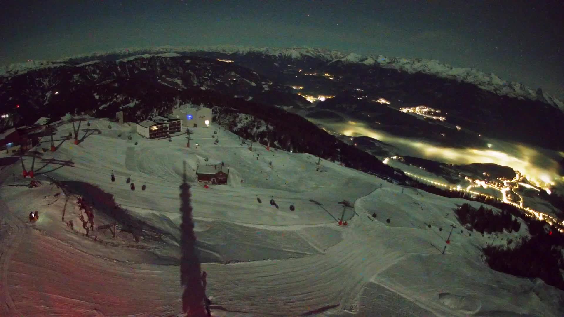 Station de ski Kronplatz sommet | vue sur Brunico