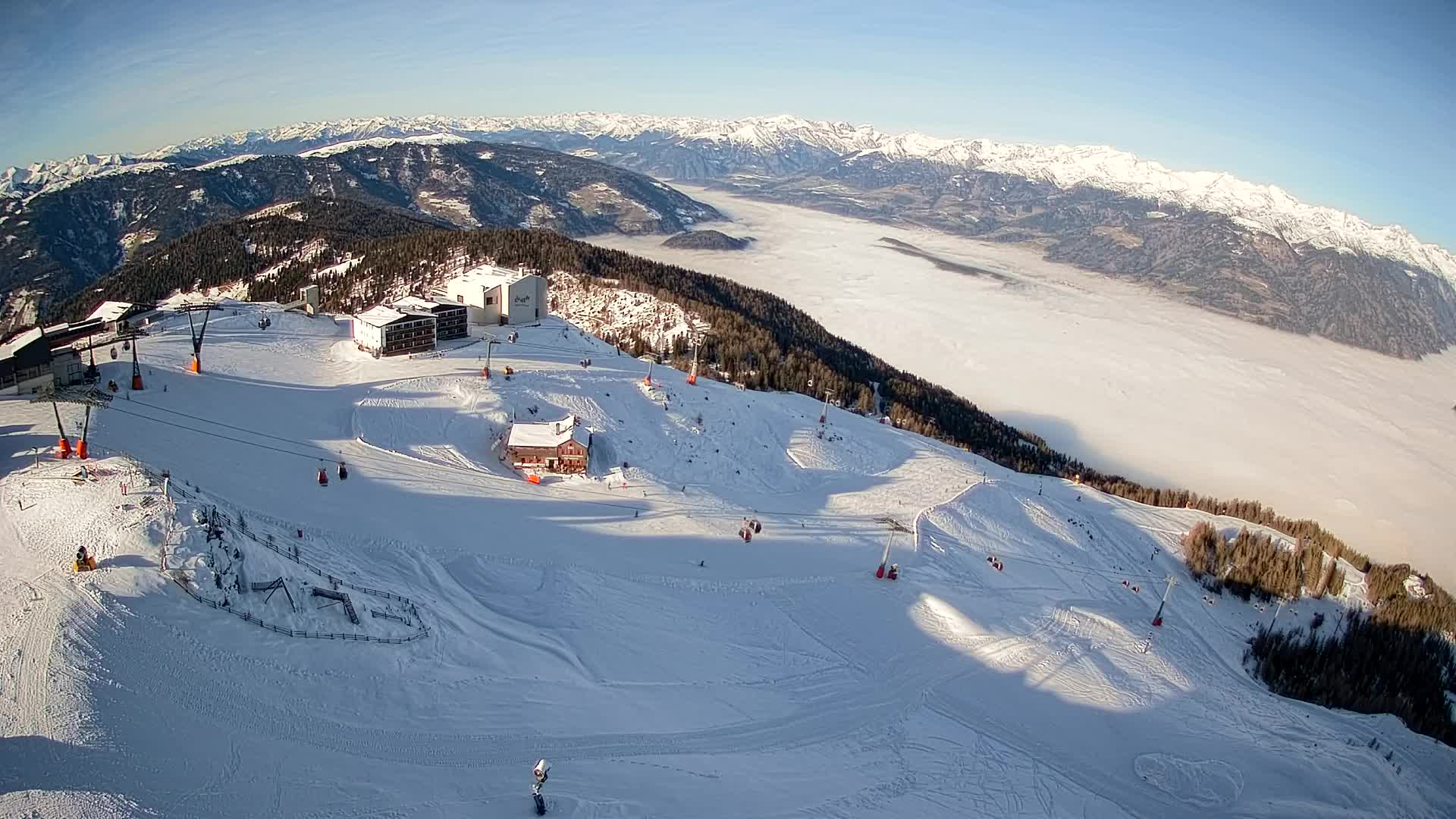 Kronplatz peak Ski resort | view to Bruneck