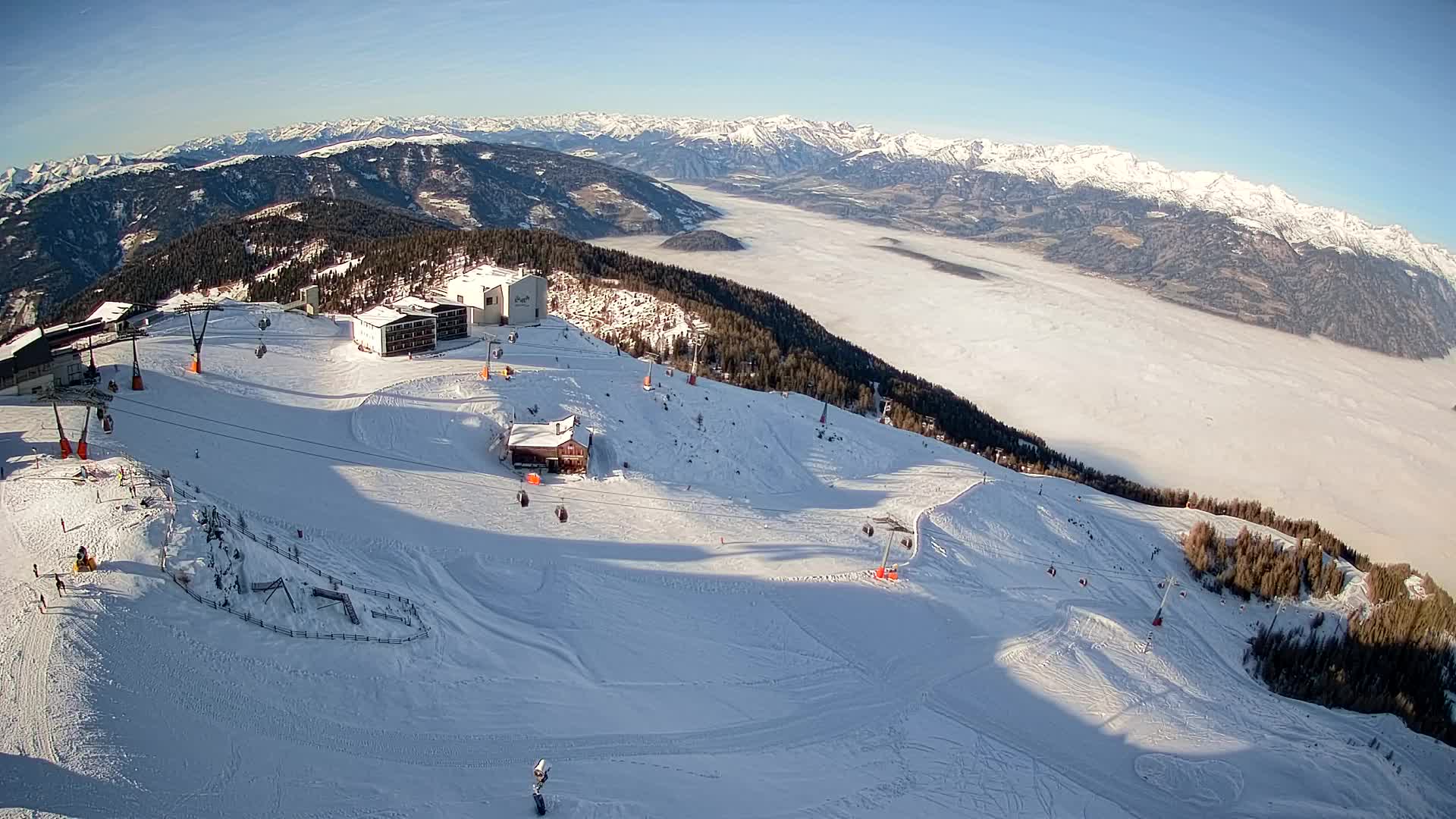 Kronplatz peak Ski resort | view to Bruneck
