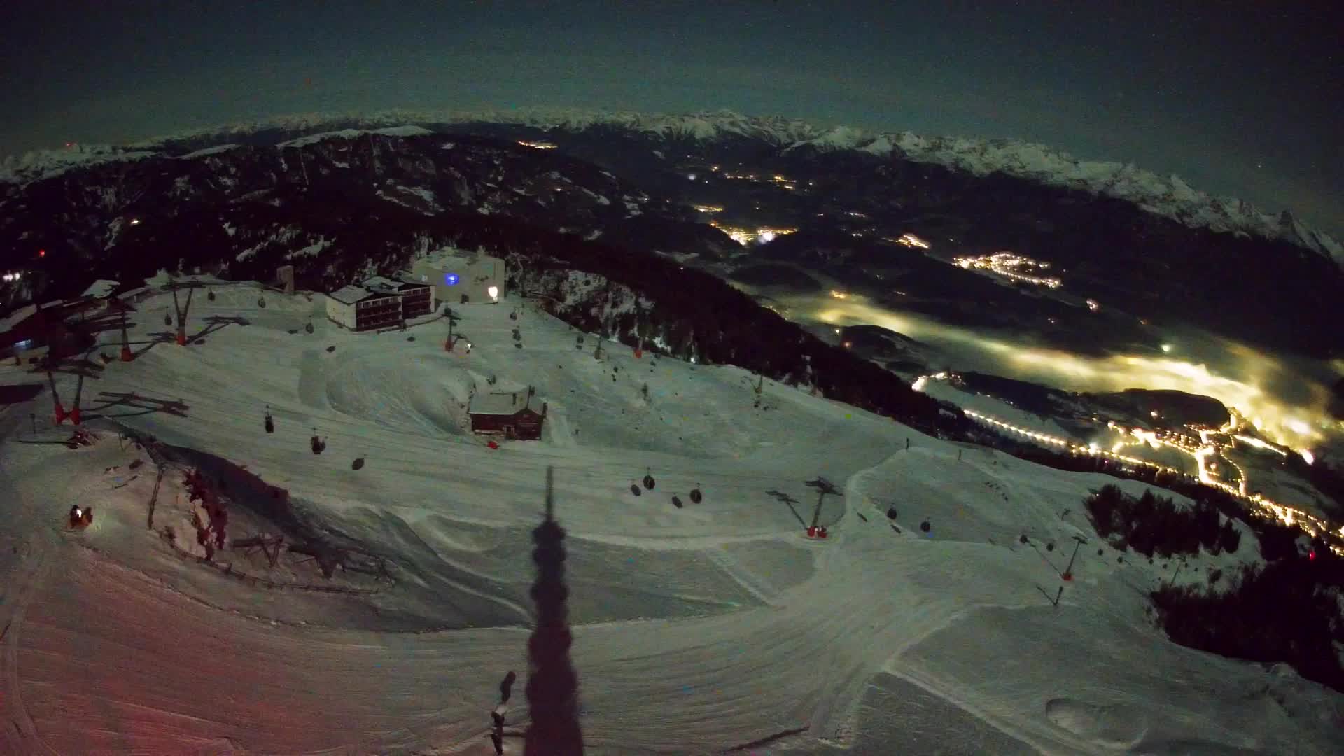 Station de ski Kronplatz sommet | vue sur Brunico
