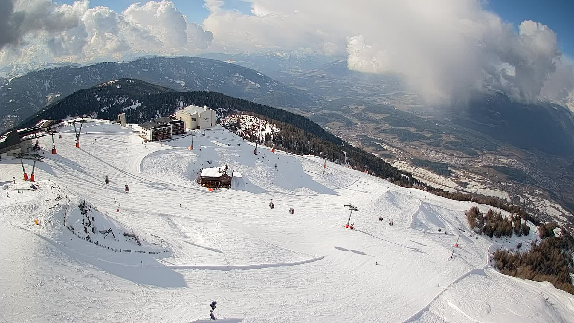 Kronplatz peak Ski resort | view to Bruneck