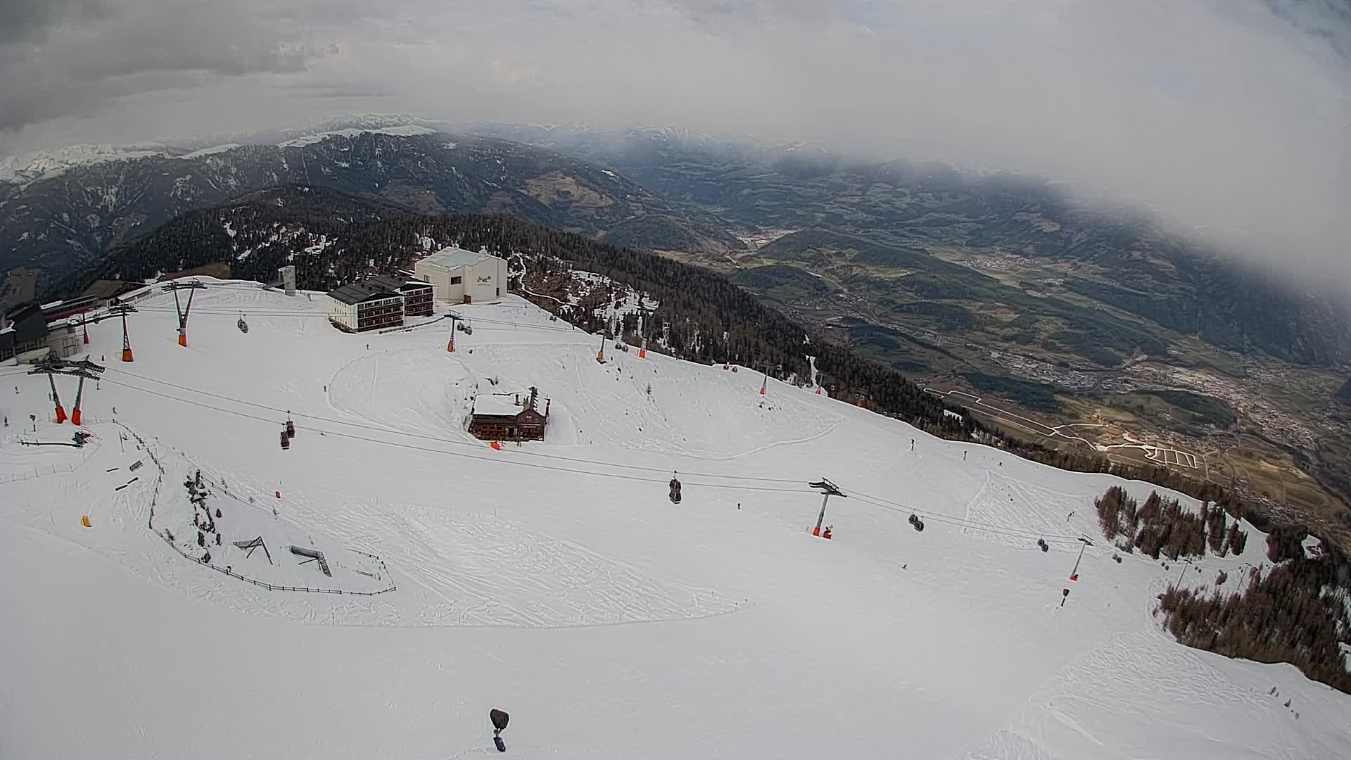 Kronplatz peak Ski resort | view to Bruneck