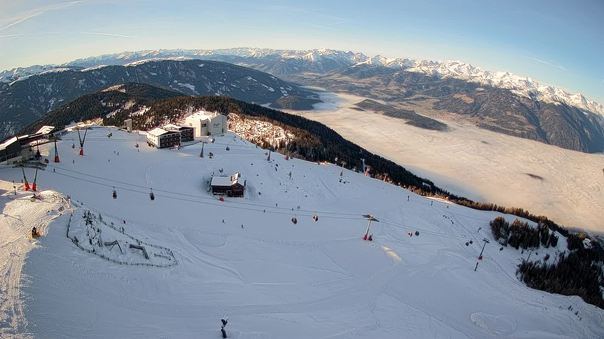 Smučišče Kronplatz – vrh | pogled na Bruneck
