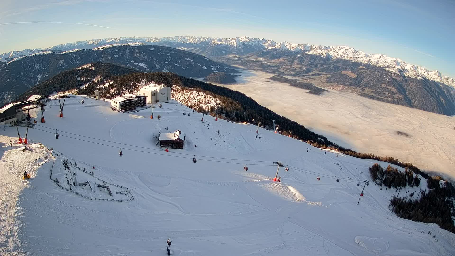 Kronplatz peak Ski resort | view to Bruneck