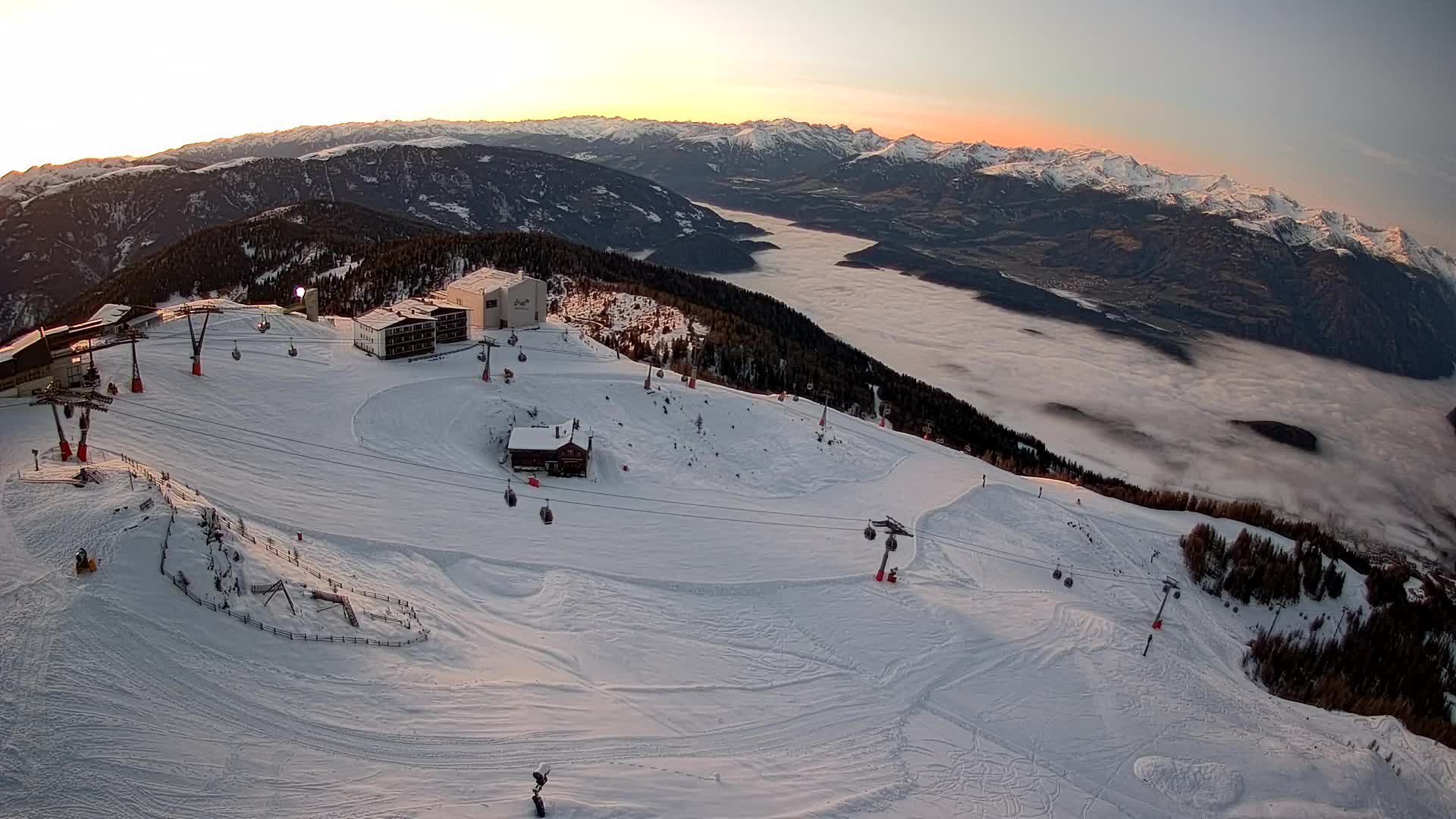 Kronplatz peak Ski resort | view to Bruneck