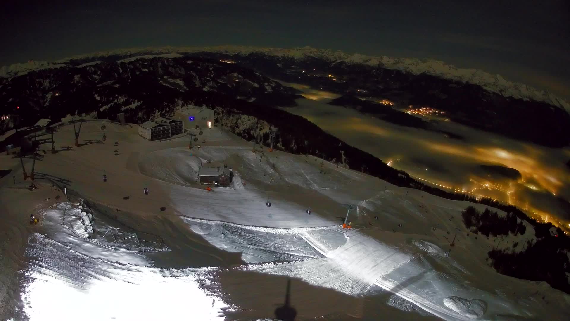Station de ski Kronplatz sommet | vue sur Brunico