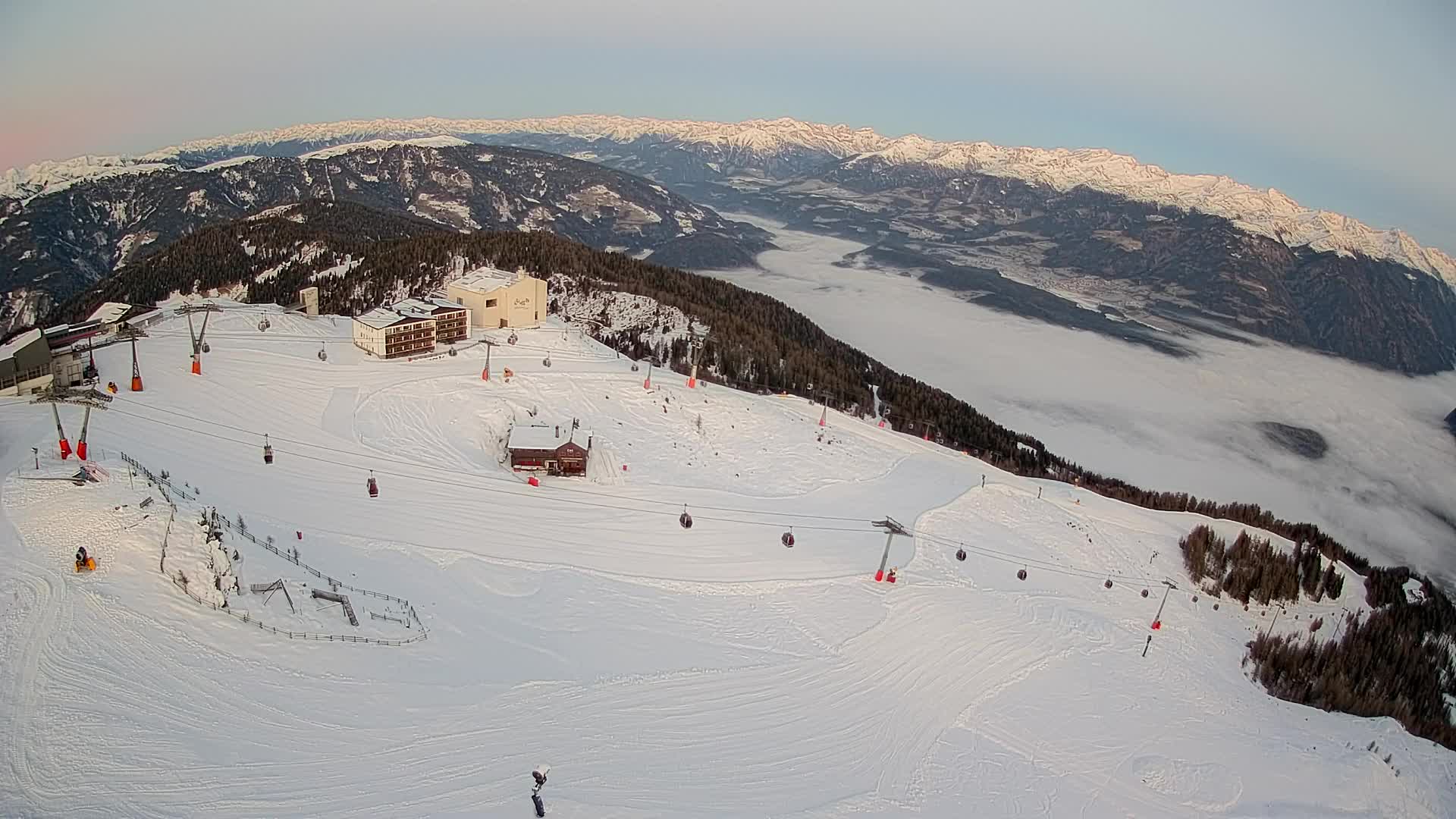 Kronplatz peak Ski resort | view to Bruneck