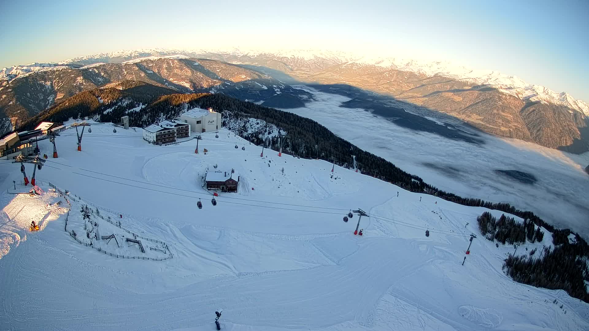 Kronplatz peak Ski resort | view to Bruneck