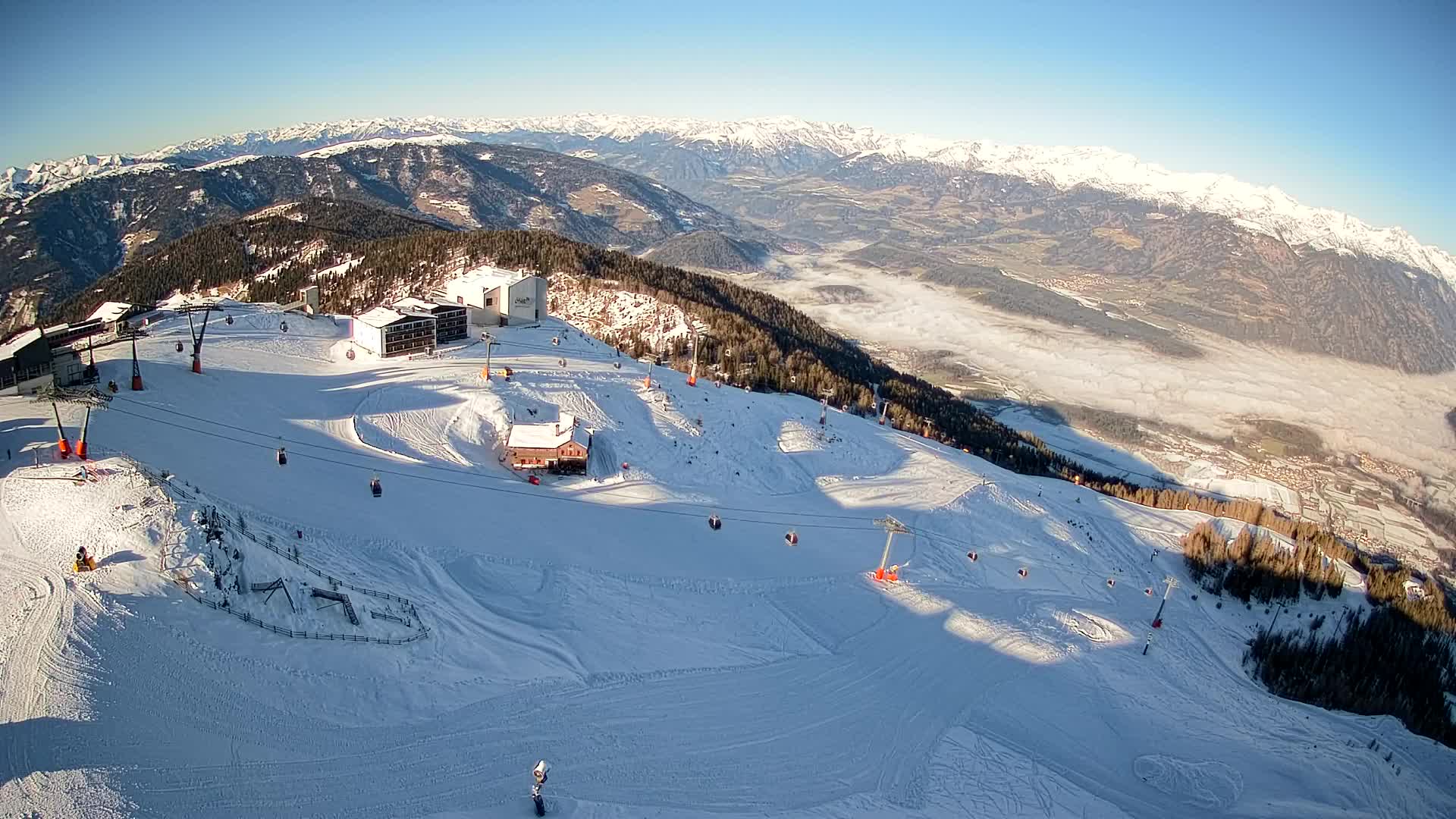 Kronplatz peak Ski resort | view to Bruneck