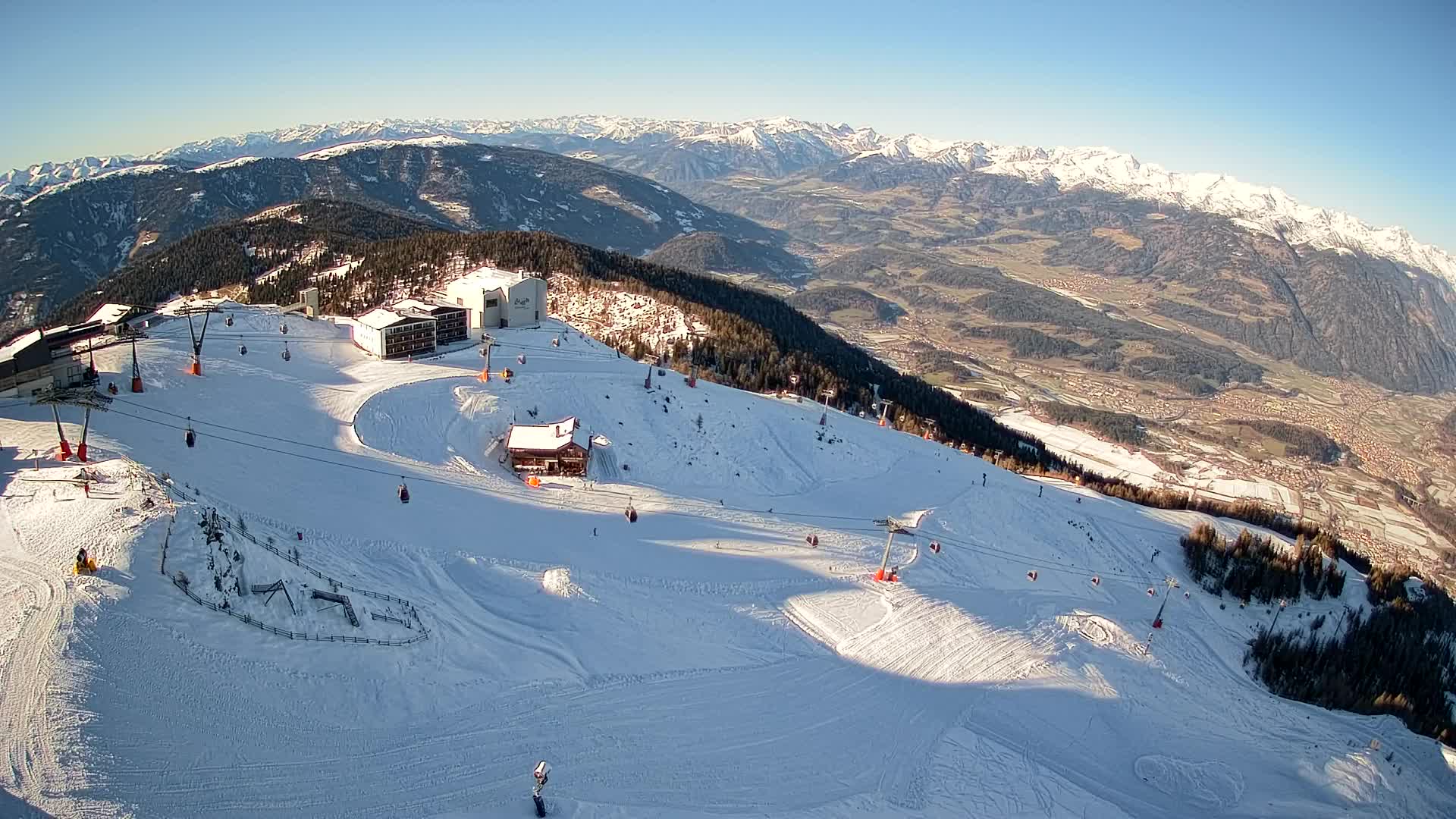 Kronplatz peak Ski resort | view to Bruneck