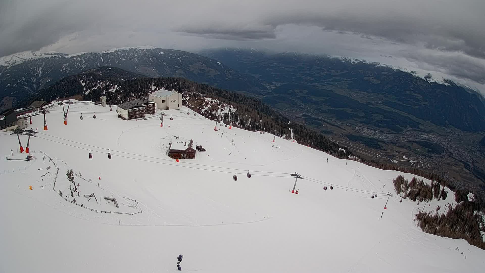 Kronplatz peak Ski resort | view to Bruneck