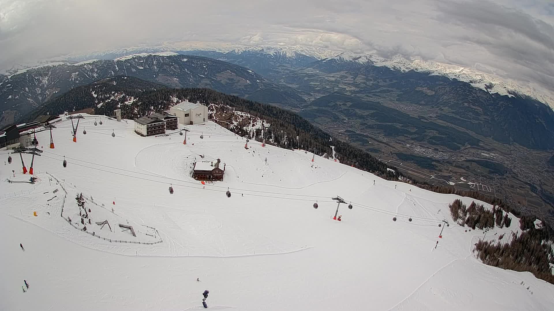 Kronplatz peak Ski resort | view to Bruneck
