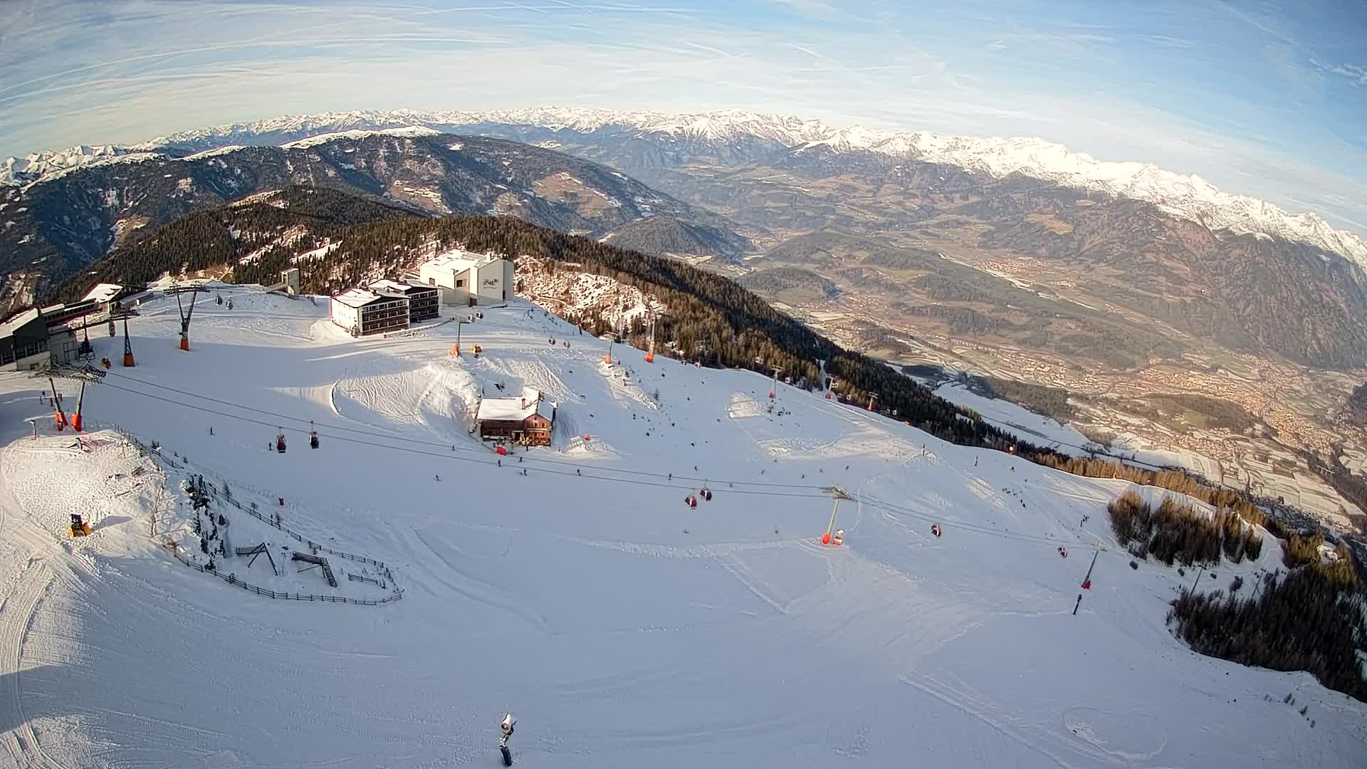 Kronplatz peak Ski resort | view to Bruneck