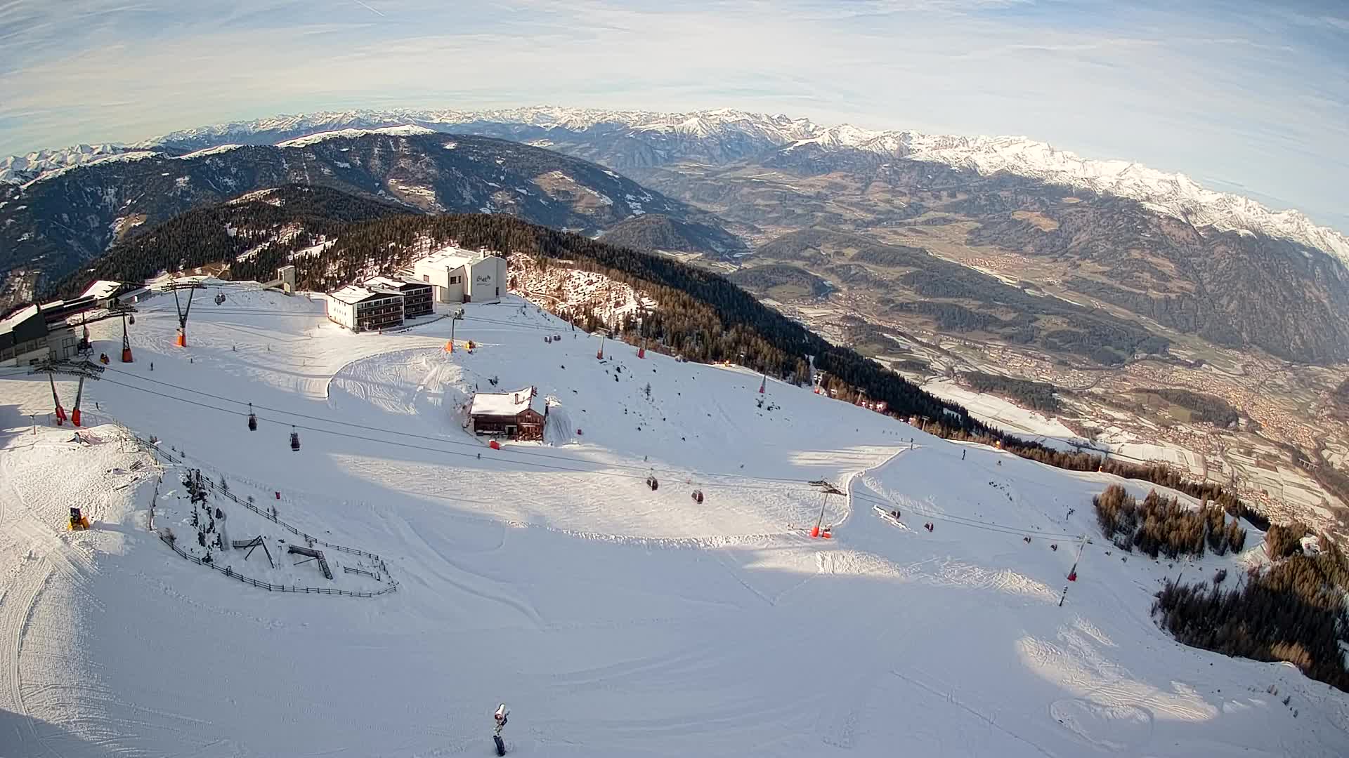 Station de ski Kronplatz sommet | vue sur Brunico