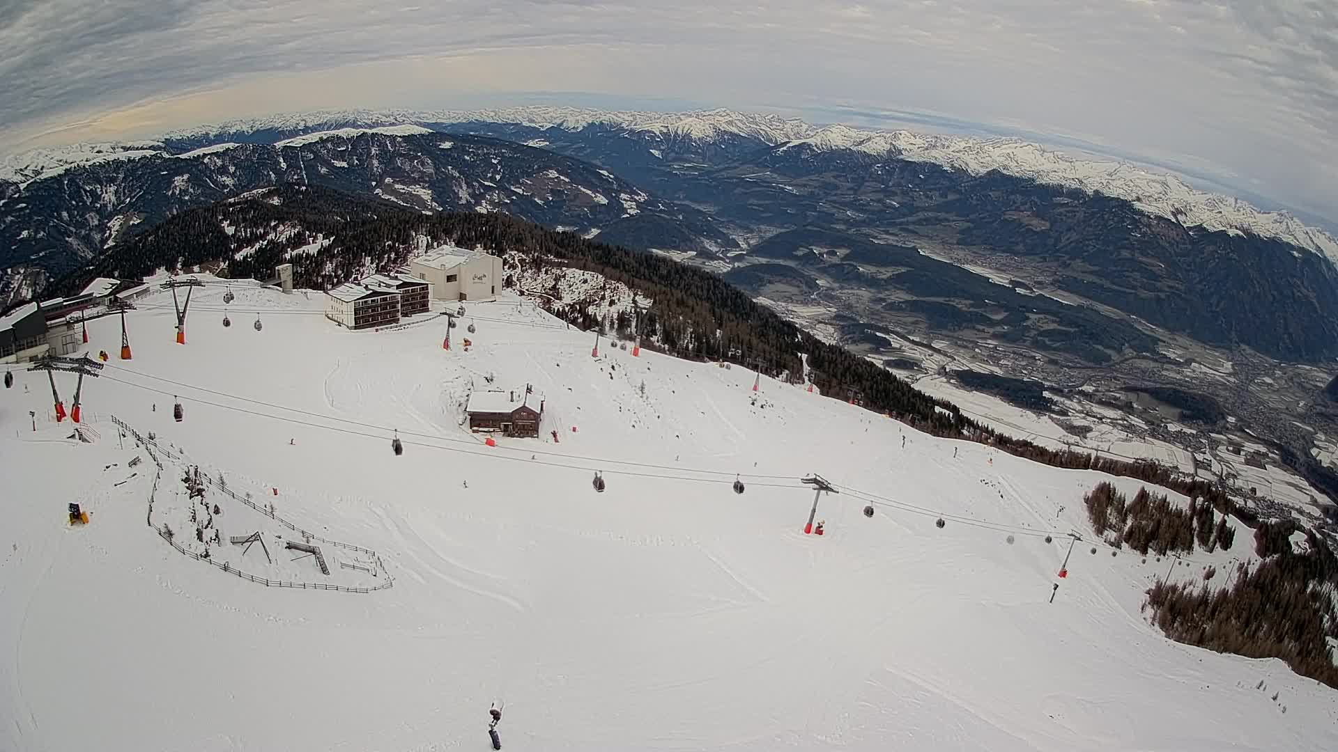 Kronplatz peak Ski resort | view to Bruneck