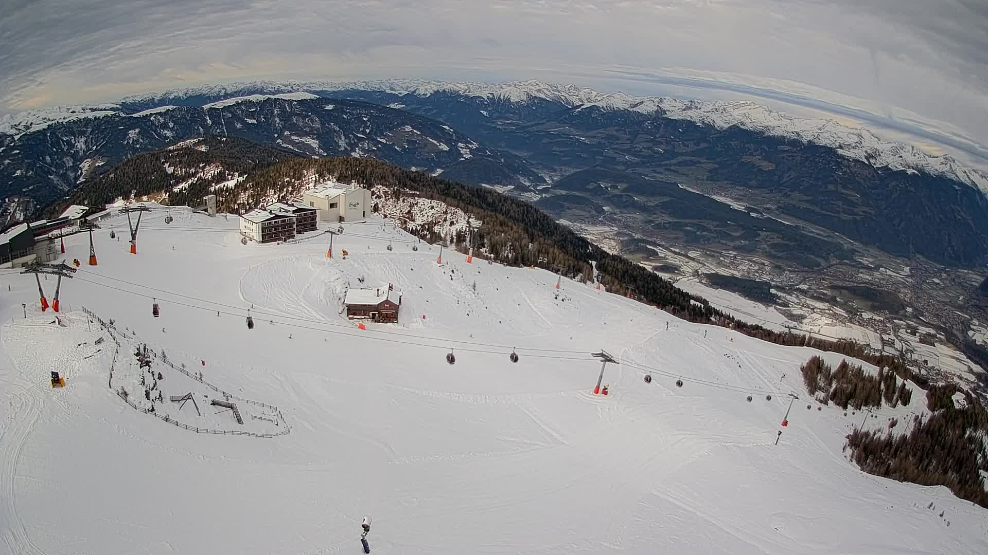 Kronplatz peak Ski resort | view to Bruneck