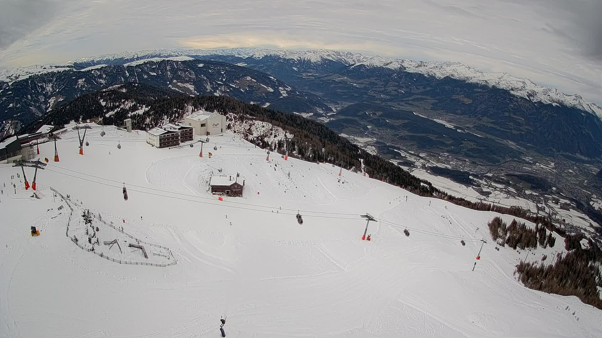 Kronplatz peak Ski resort | view to Bruneck