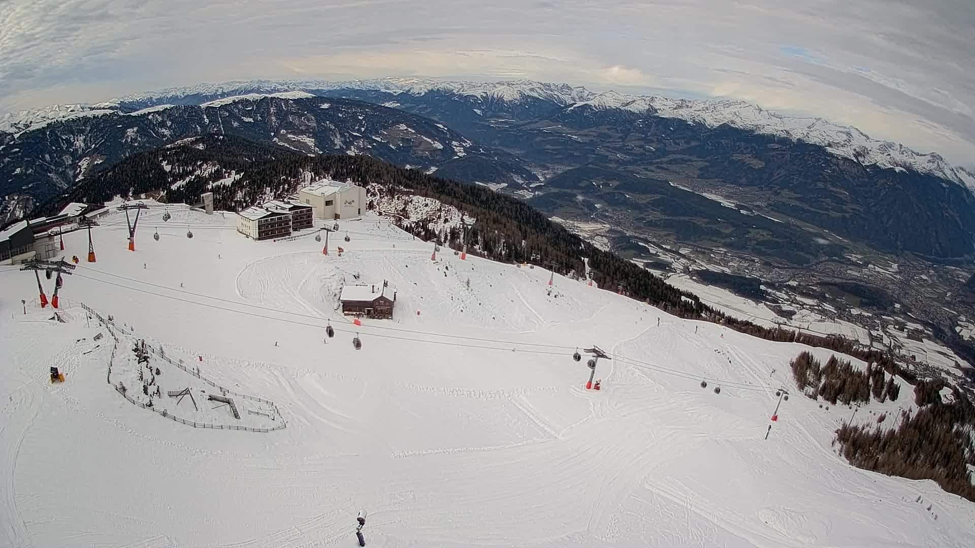 Kronplatz peak Ski resort | view to Bruneck
