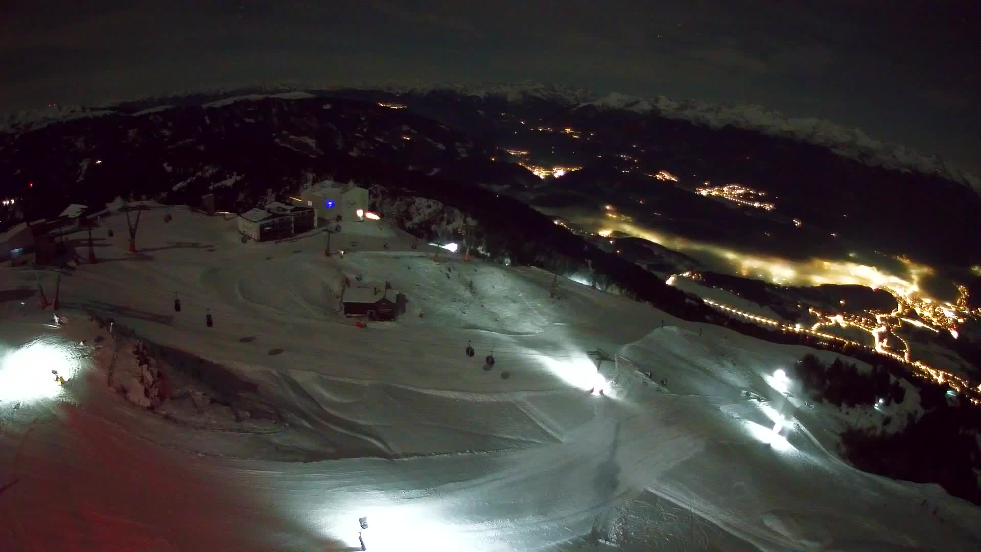 Skigebiet Kronplatz Gipfel | Blick auf Bruneck
